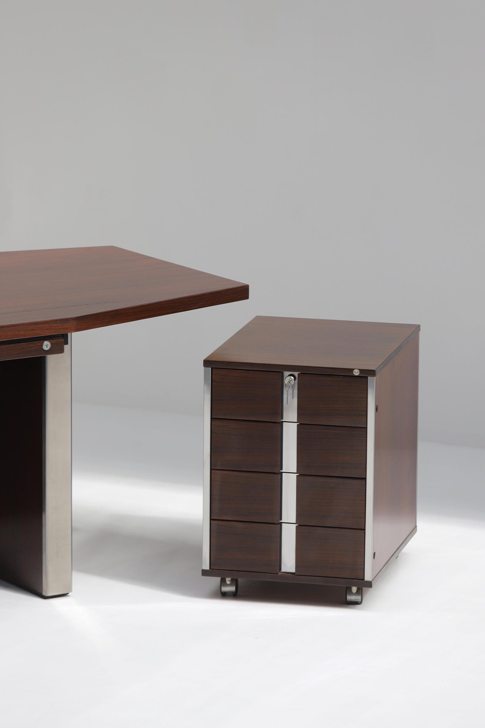 Mid-20th Century Mid-Century Modern Desk by Desk Ennio Fazioli & Ufficio Tecnico for Mim, Italy  For Sale