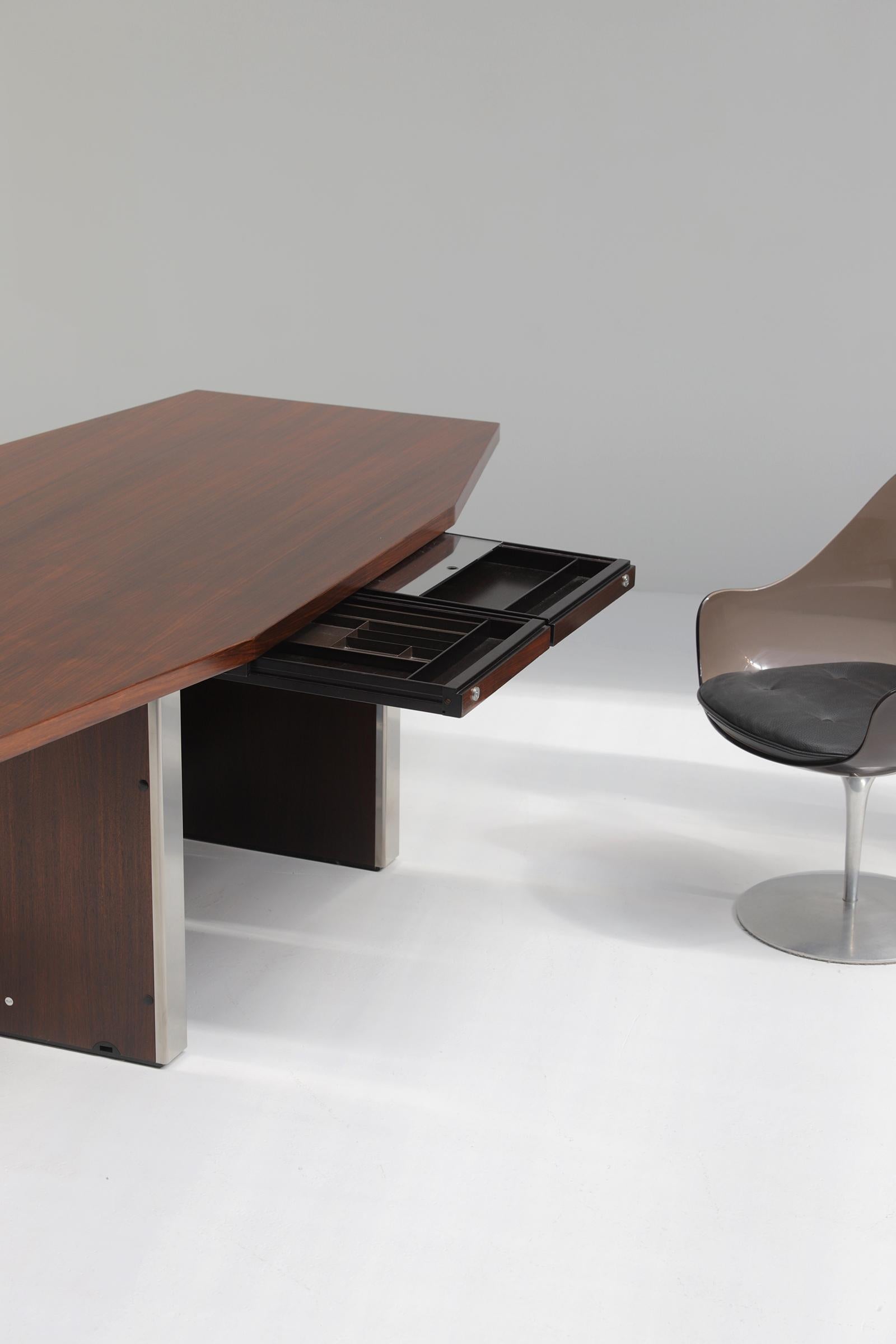 Mid-Century Modern Desk by Desk Ennio Fazioli & Ufficio Tecnico for Mim, Italy  For Sale 2
