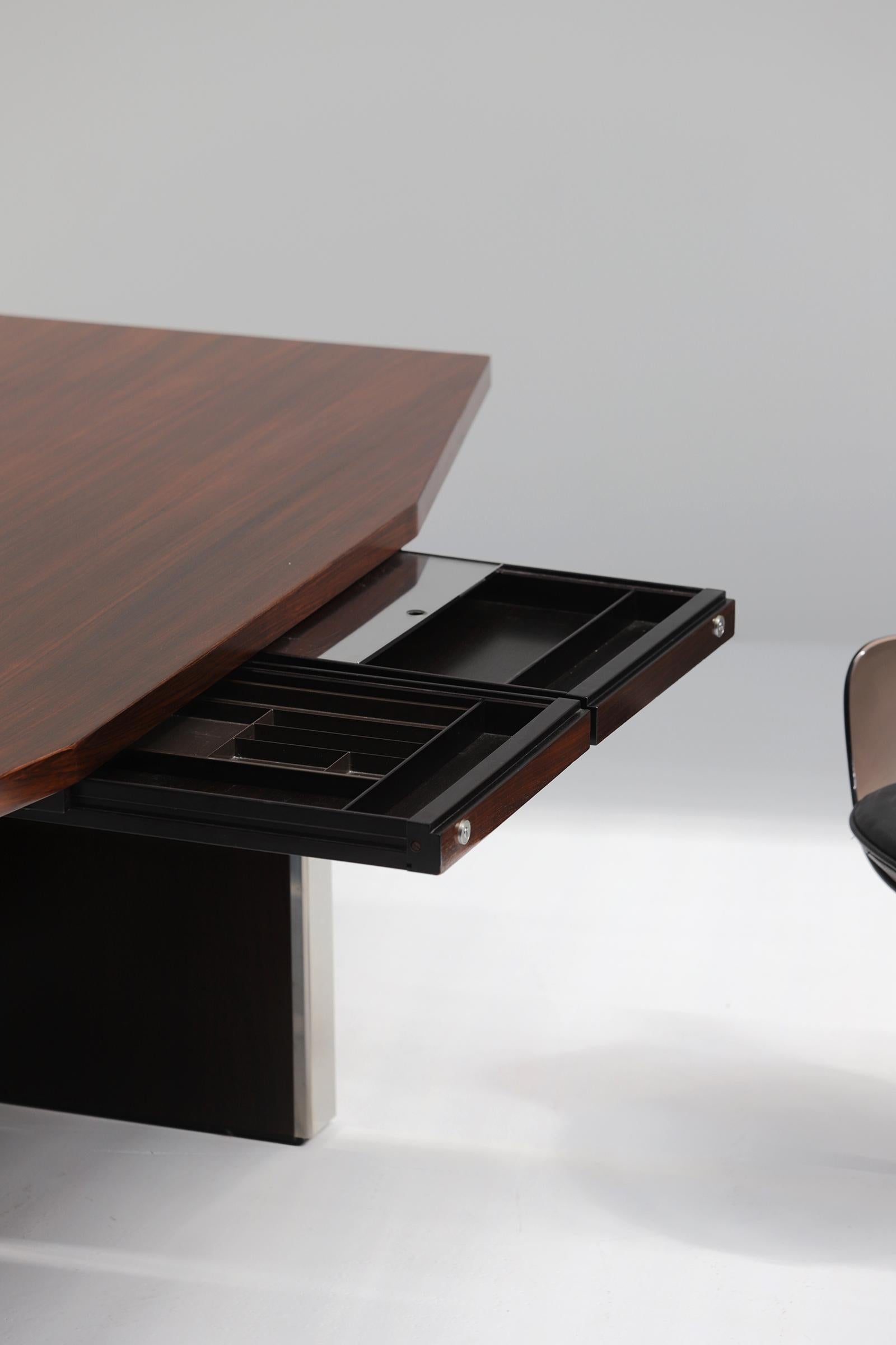 Mid-Century Modern Desk by Desk Ennio Fazioli & Ufficio Tecnico for Mim, Italy  For Sale 3