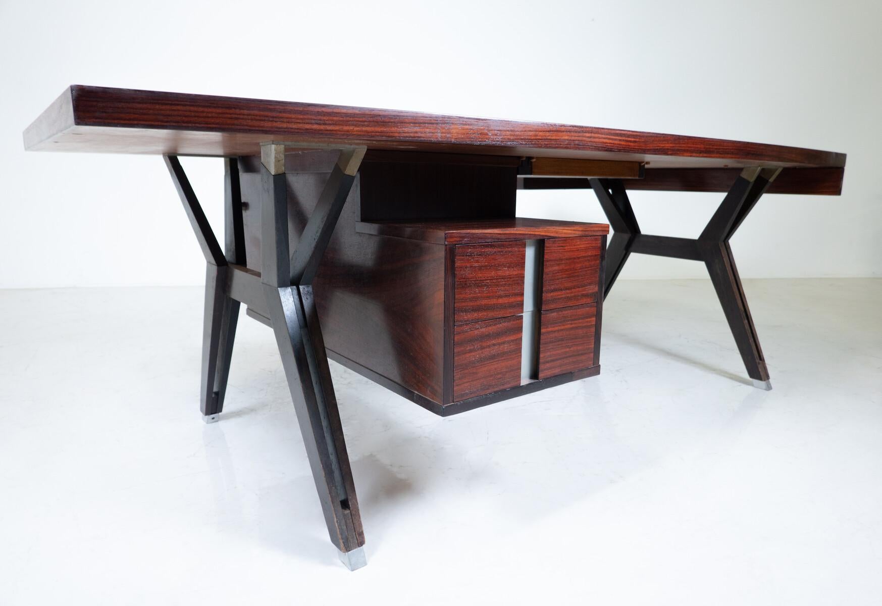 Mid-Century Modern Desk by Ico Parisi for Mim Roma, Italy, 1950s           For Sale 7