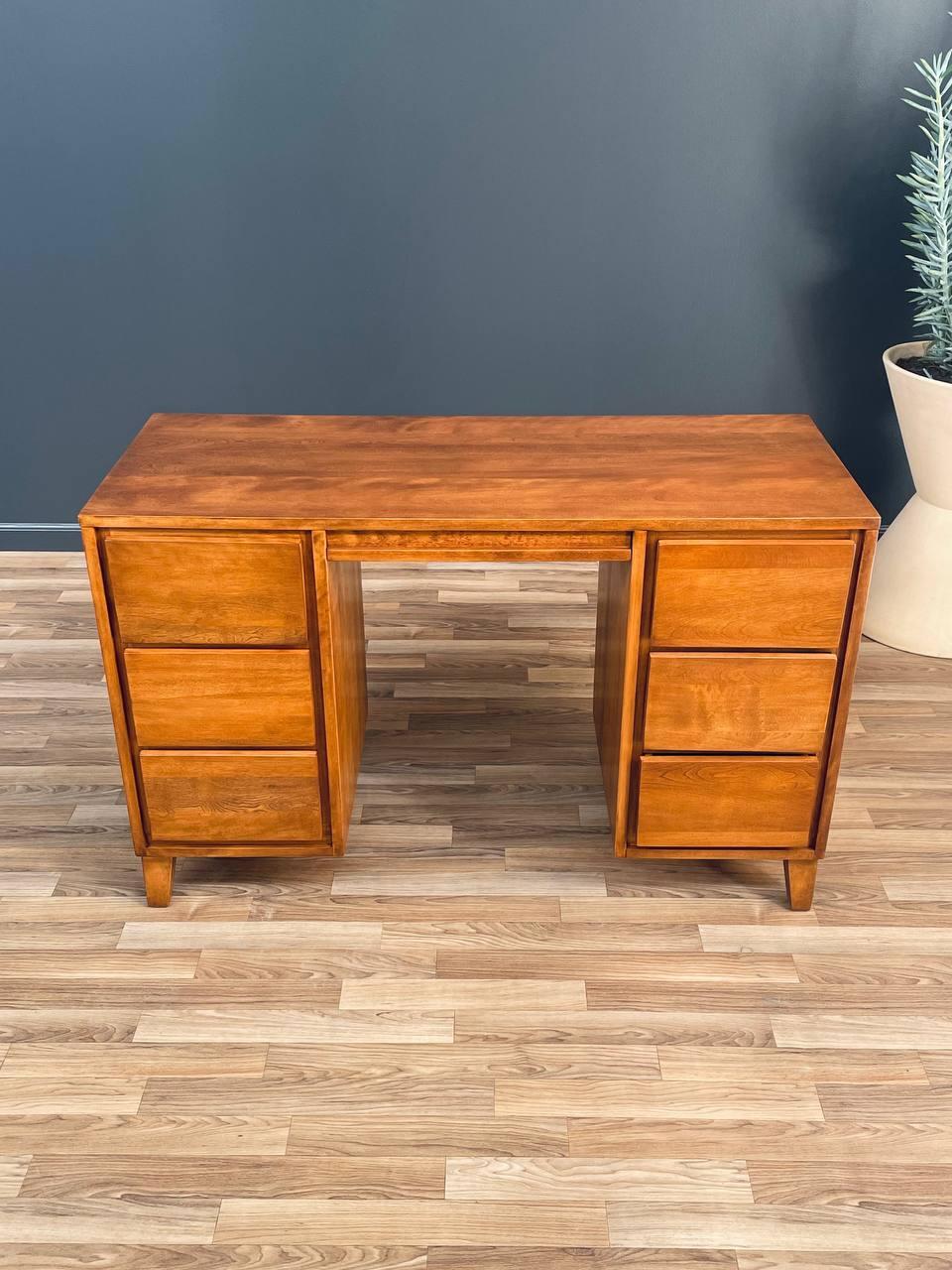 Maple Mid-Century Modern Desk by Rusell Wright for Conant Ball For Sale