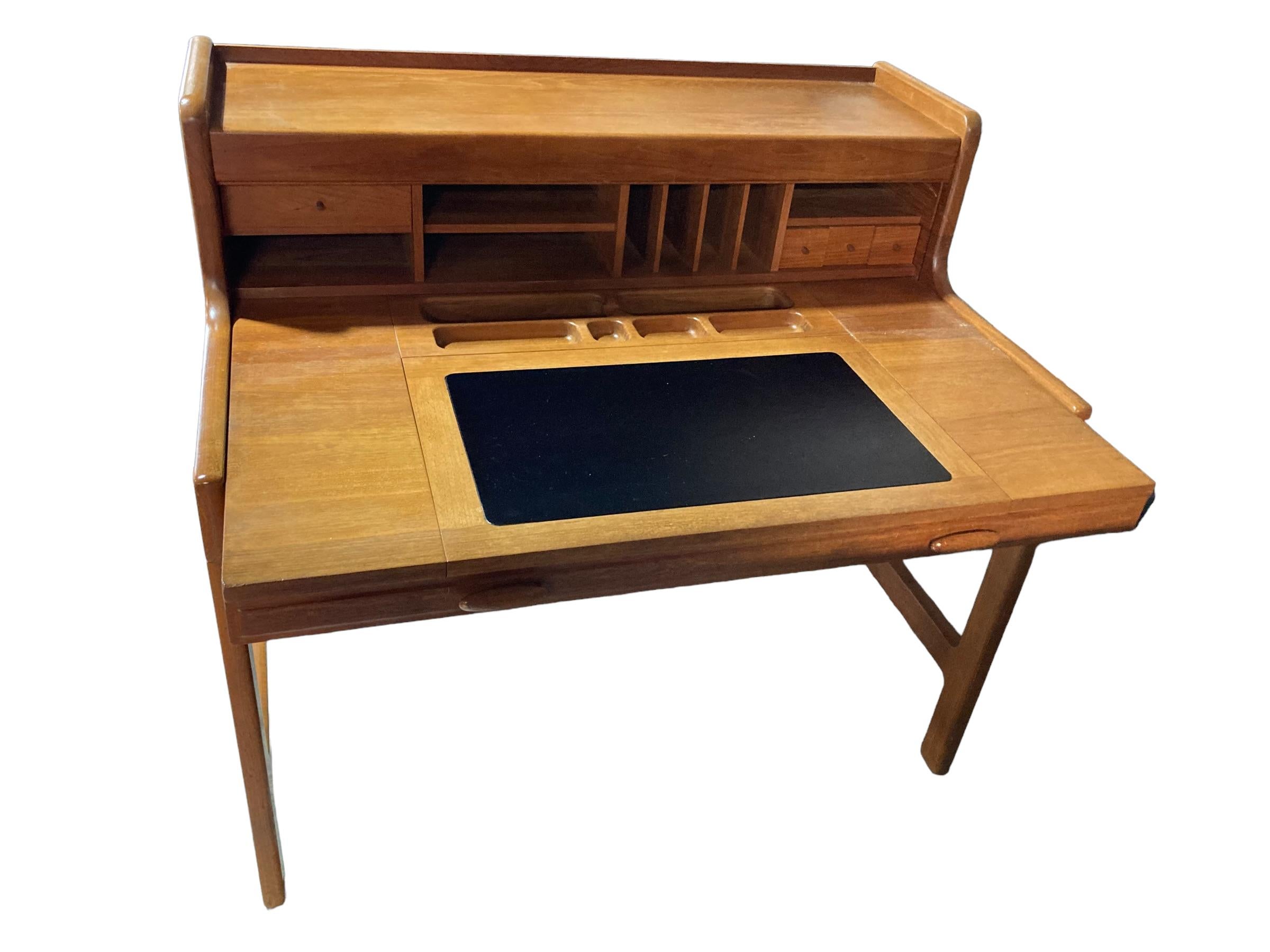 Scandinavian Mid-Century Modern Desk Designed by John Mortensen and Manufactured for Dyrlund