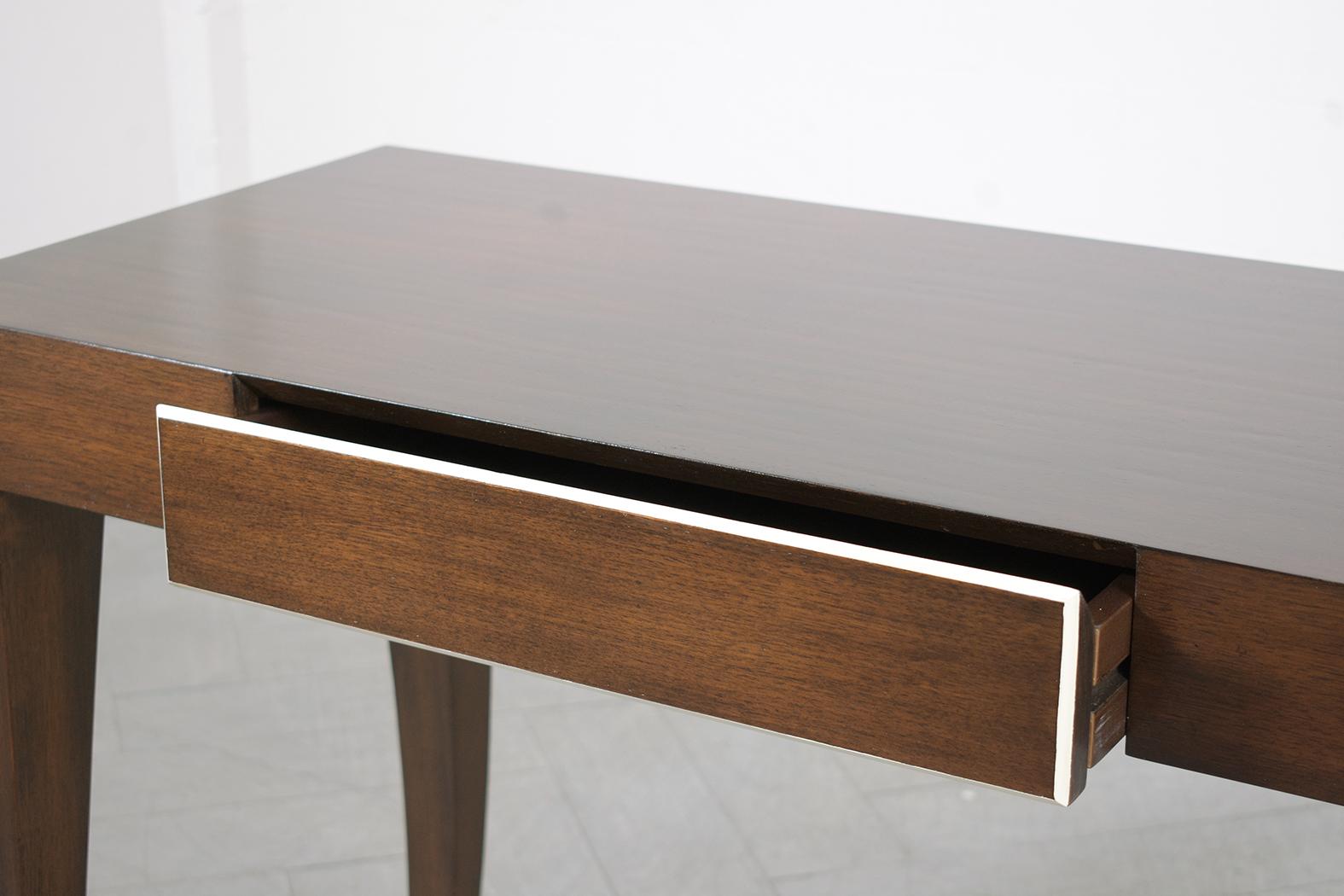 Carved 1970's Mid-Century Modern Lacquered Desk