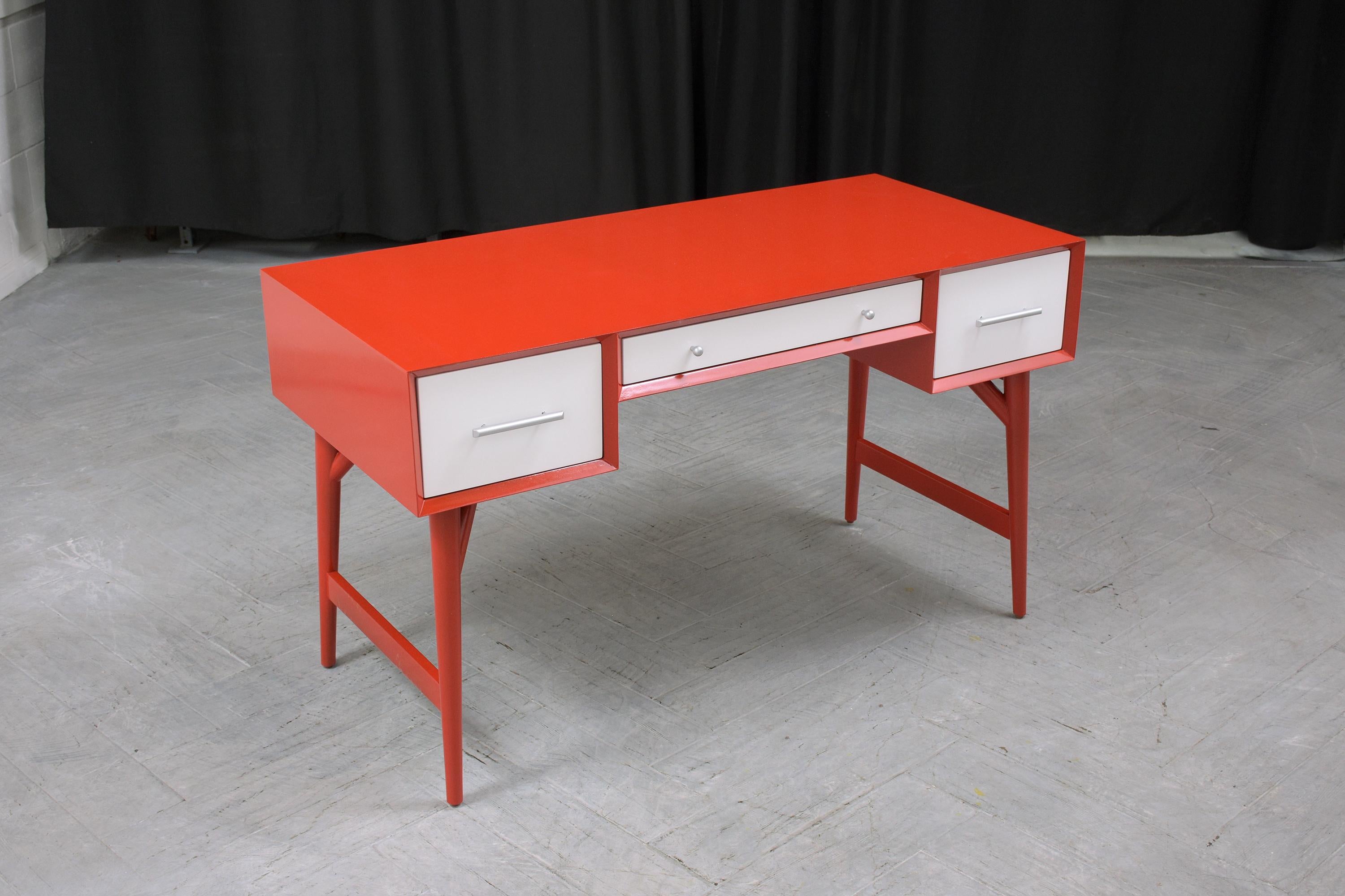 Vintage Mid-Century Lacquered Desk 1