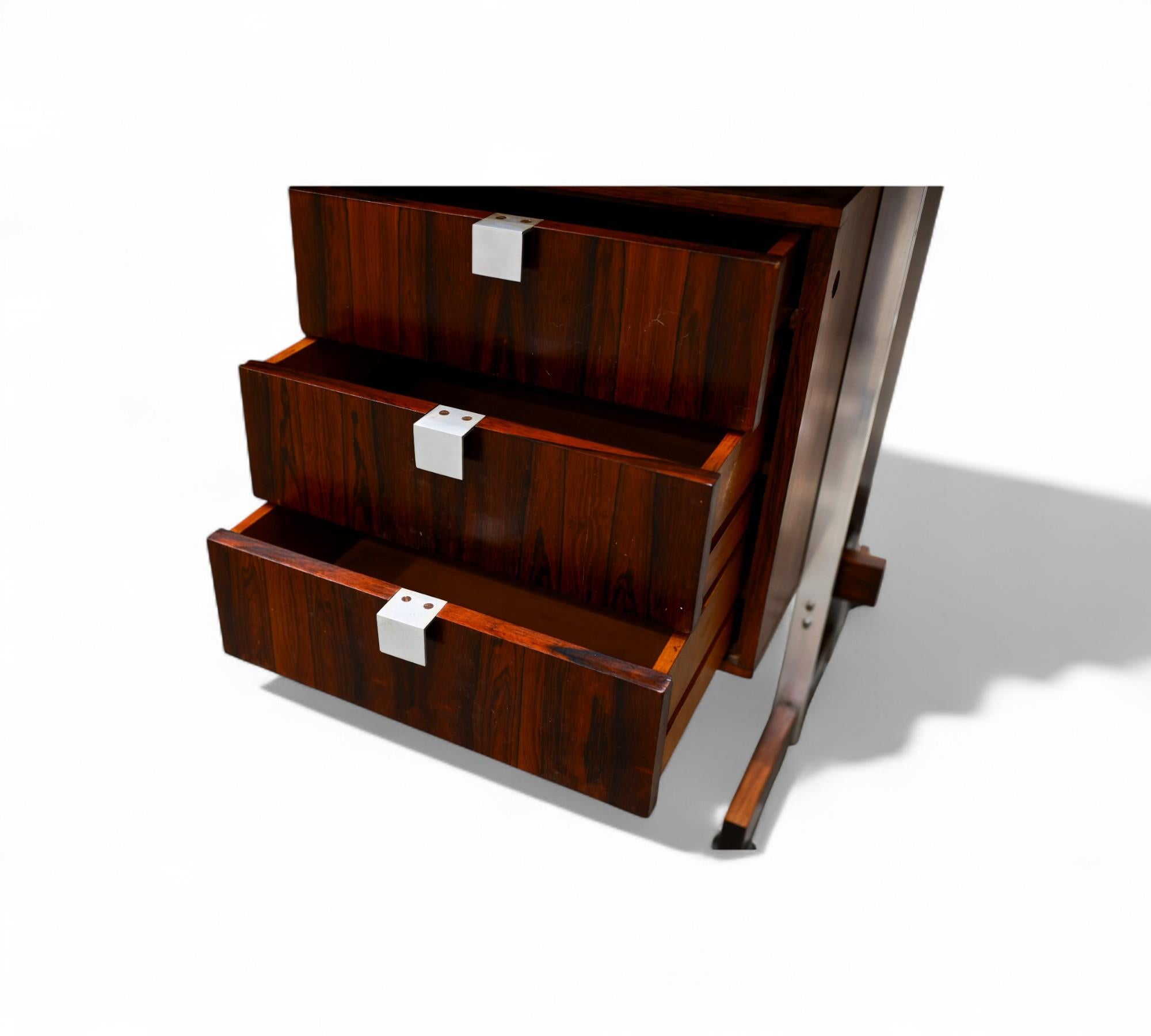 Mid-Century Modern Mid Century Modern Desk in Hardwood and Marble by Novo Rumo, c. 1960s For Sale