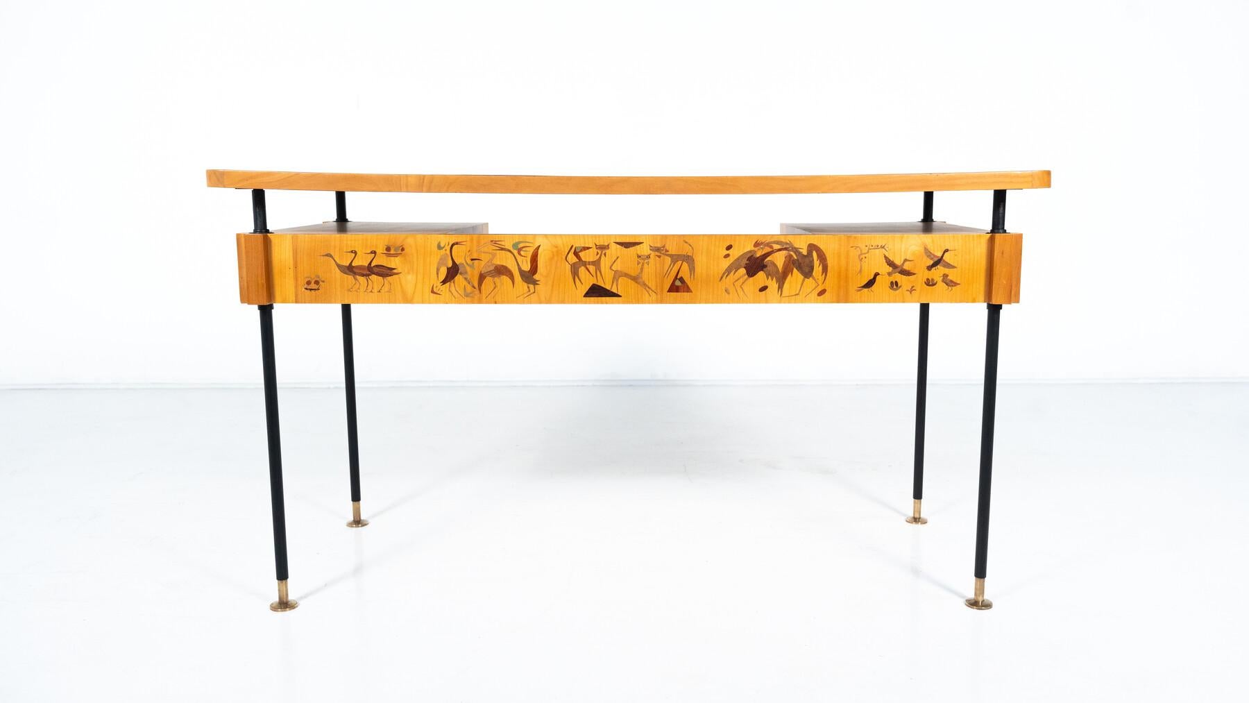 Mid-Century Modern Desk, Italy, 1960s For Sale 10