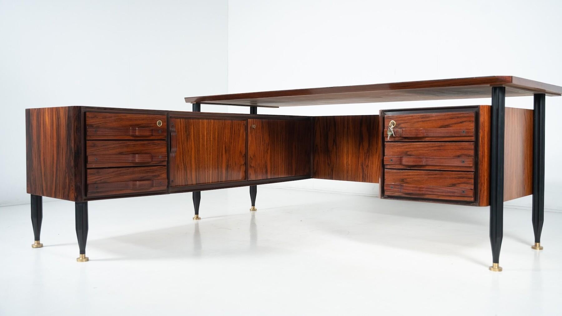 Mid-Century Modern Desk, Italy, 1960s
