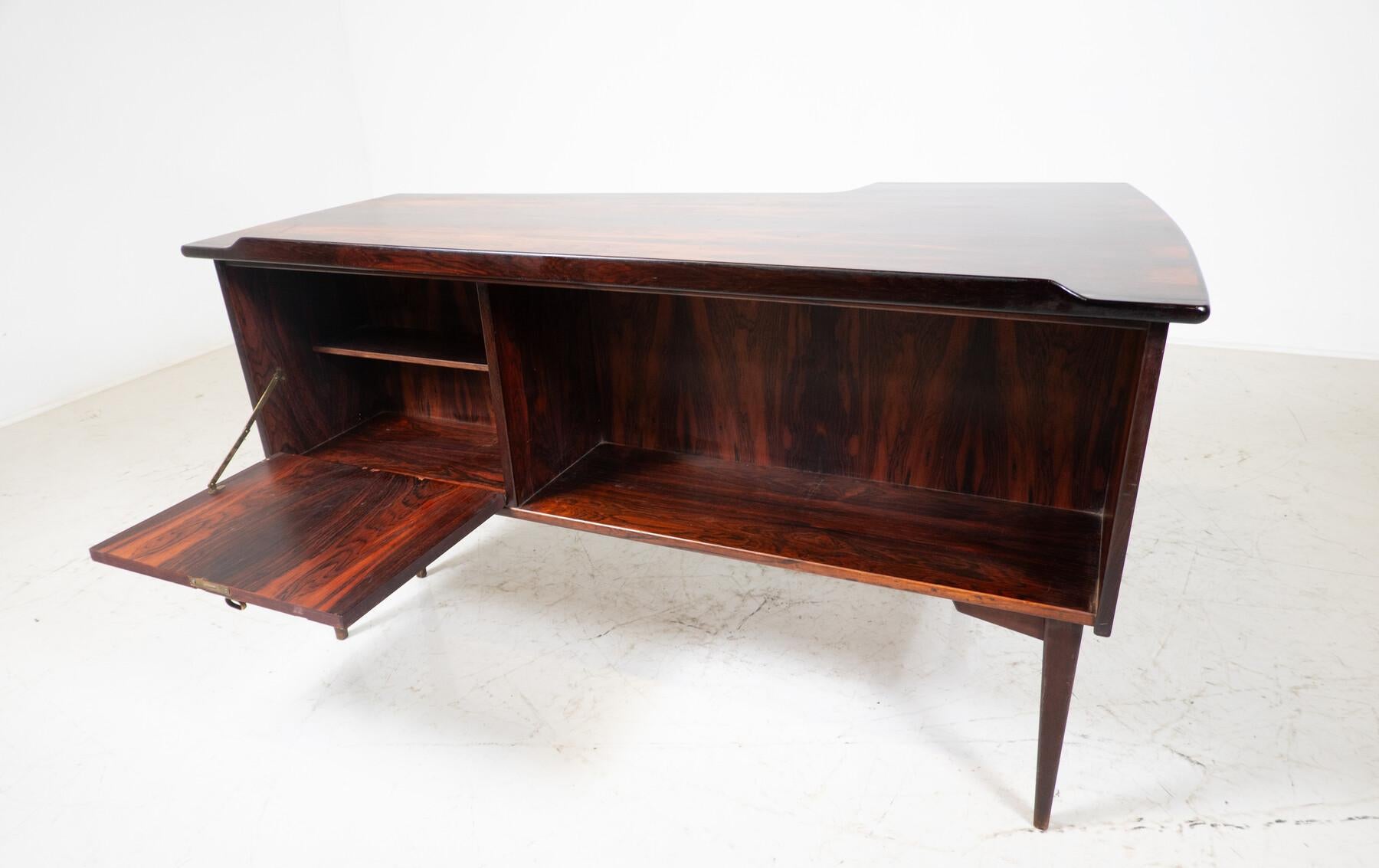 Late 20th Century Mid-Century Boomerang Desk A10 by Göran Strand for Lelangs Möbelfabrik, 1960s For Sale