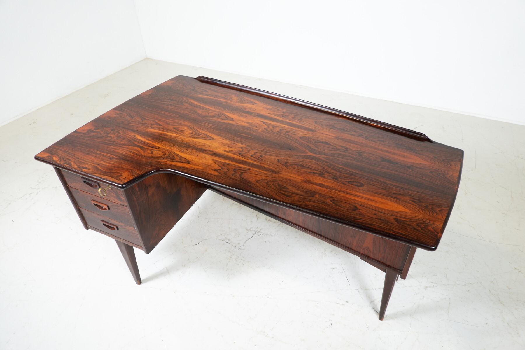 Bumerang-Schreibtisch A10 von Göran Strand für Lelangs Möbelfabrik, 1960er Jahre im Angebot 1