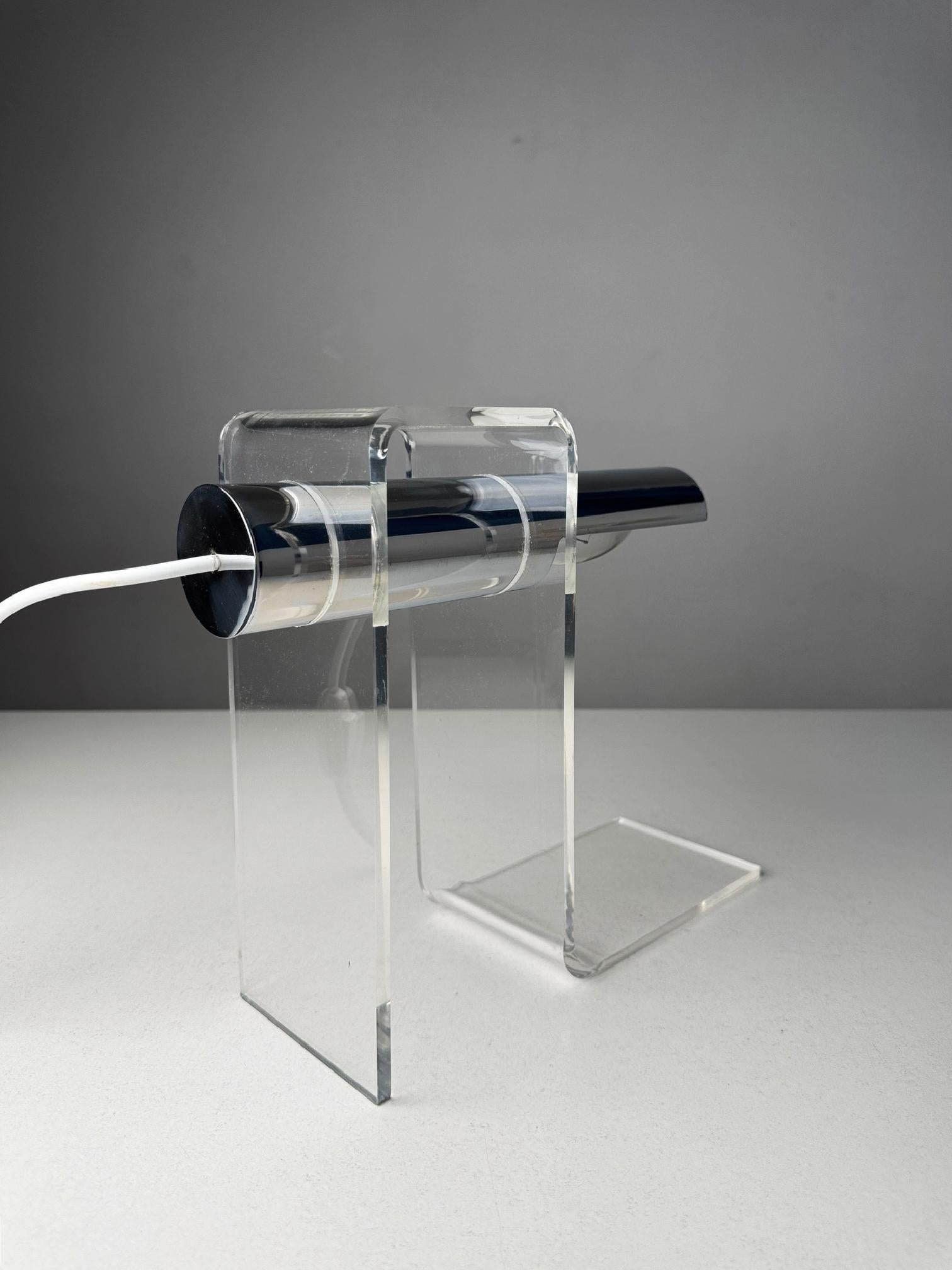 Bauhaus Mid-Century Modern Desk Lamp attributed to Fase 80s Spain, Sonneman Style