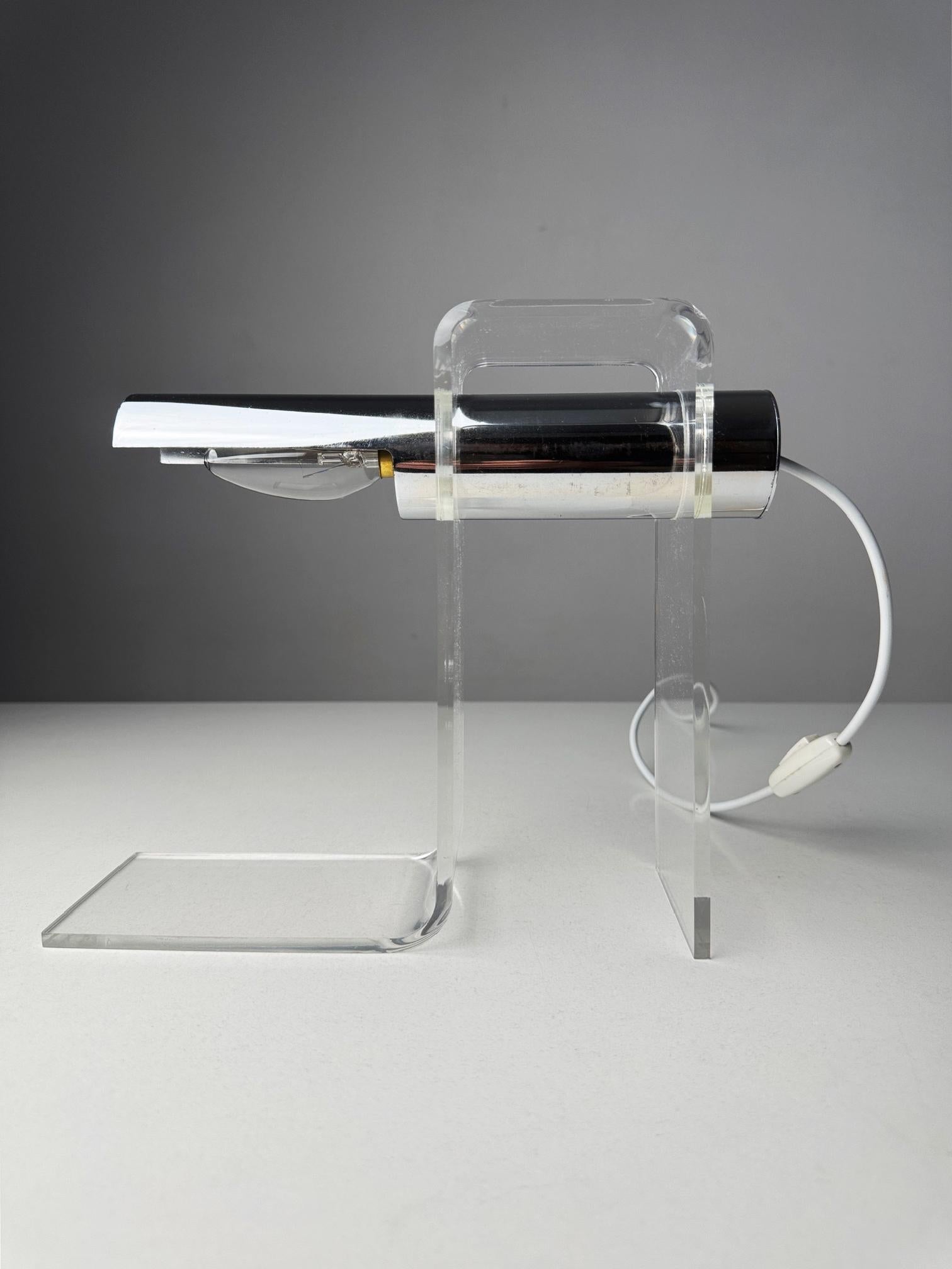 20th Century Mid-Century Modern Desk Lamp attributed to Fase 80s Spain, Sonneman Style