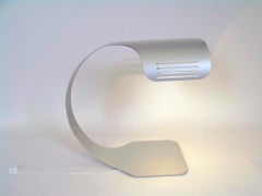 Mid-Century Modern Desk Lamp, Brushed Aluminum, Italy, 1970s