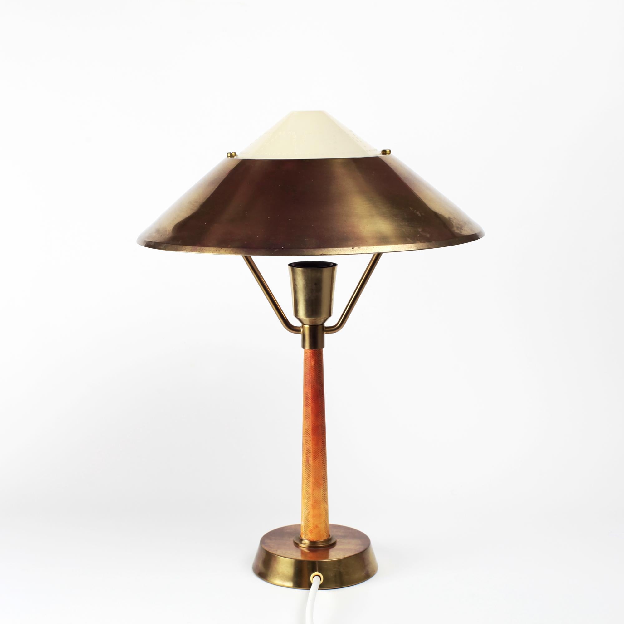 Brass Mid-Century Modern Desk Lamp by Hansson & Co Sweden, 1960