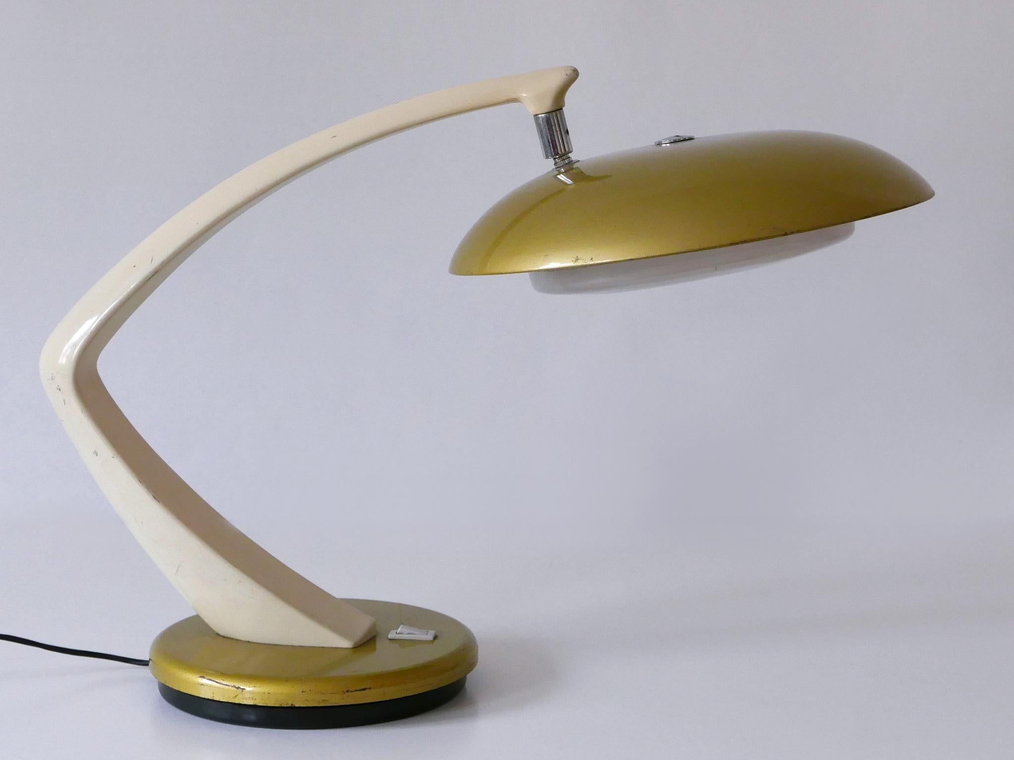 Moderne Schreibtisch- oder Tischlampe aus der Mitte des Jahrhunderts „Boomerang 64“ von Fase Spain 1960er Jahre im Angebot 5