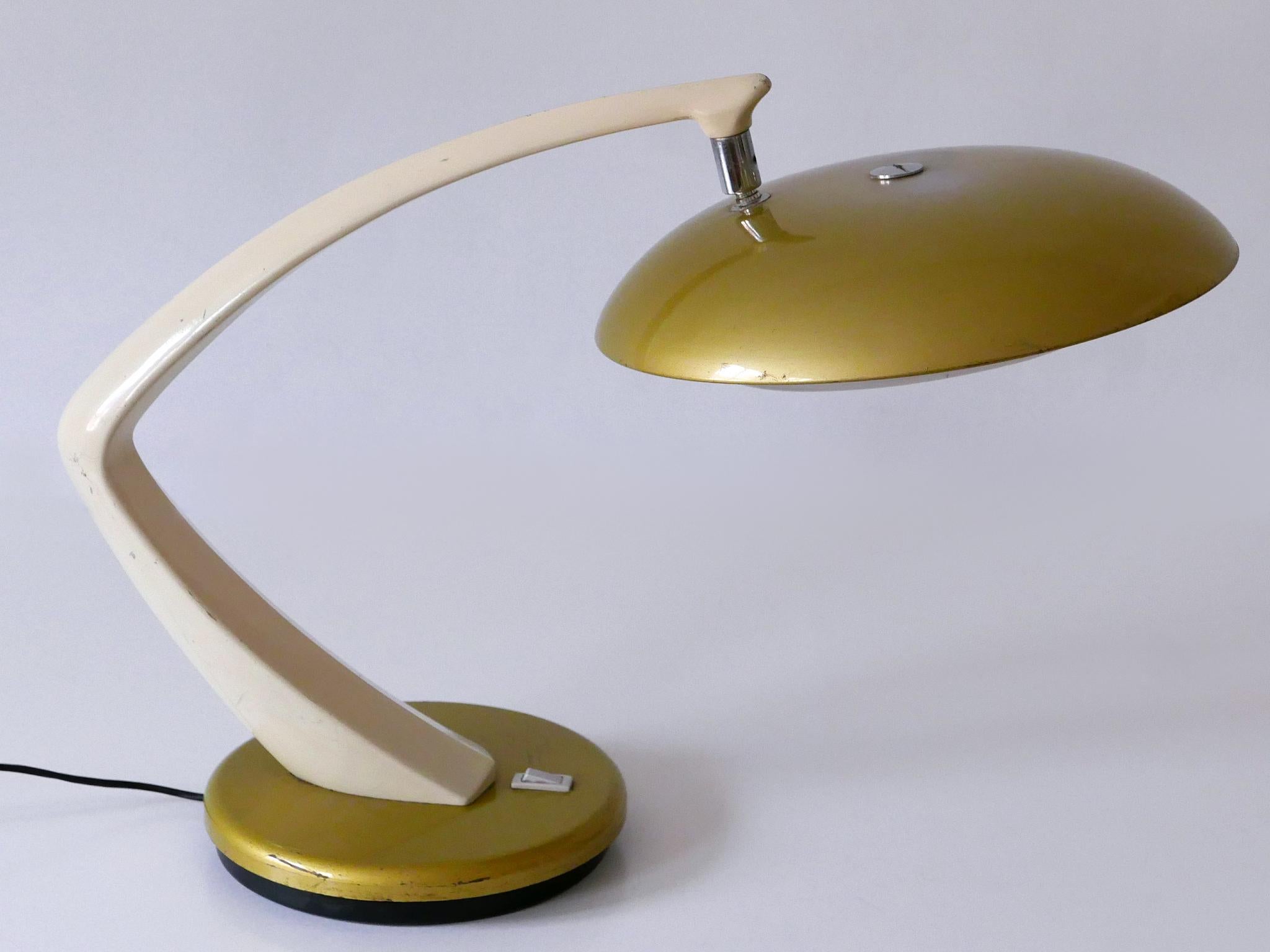 Moderne Schreibtisch- oder Tischlampe aus der Mitte des Jahrhunderts „Boomerang 64“ von Fase Spain 1960er Jahre im Angebot 6