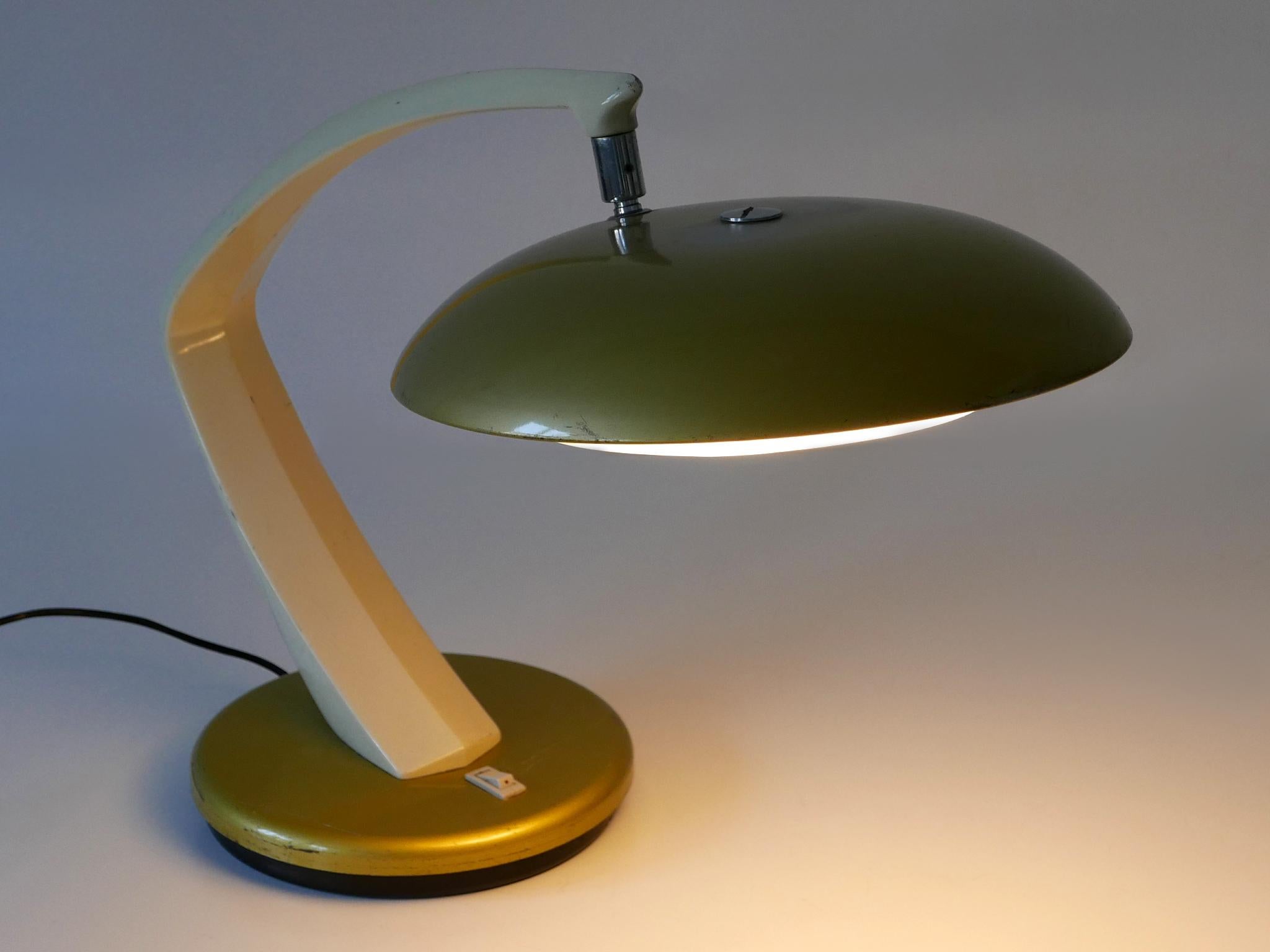 Moderne Schreibtisch- oder Tischlampe aus der Mitte des Jahrhunderts „Boomerang 64“ von Fase Spain 1960er Jahre im Angebot 9
