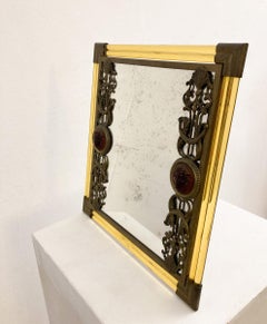 Specchio da scrivania moderno di metà secolo, Italia, anni '70