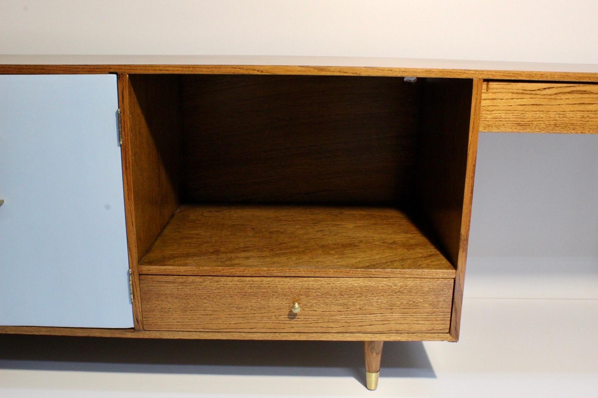 Mid-20th Century Mid-Century Modern Desk w/ Bookcase & Cabinet