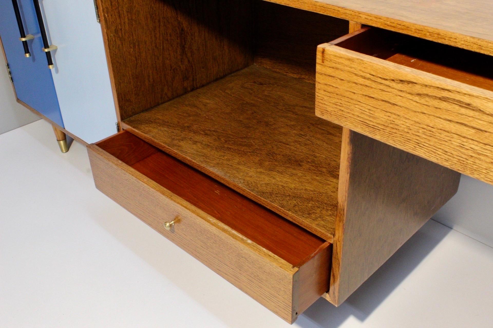 Mid-Century Modern Desk w/ Bookcase & Cabinet 3