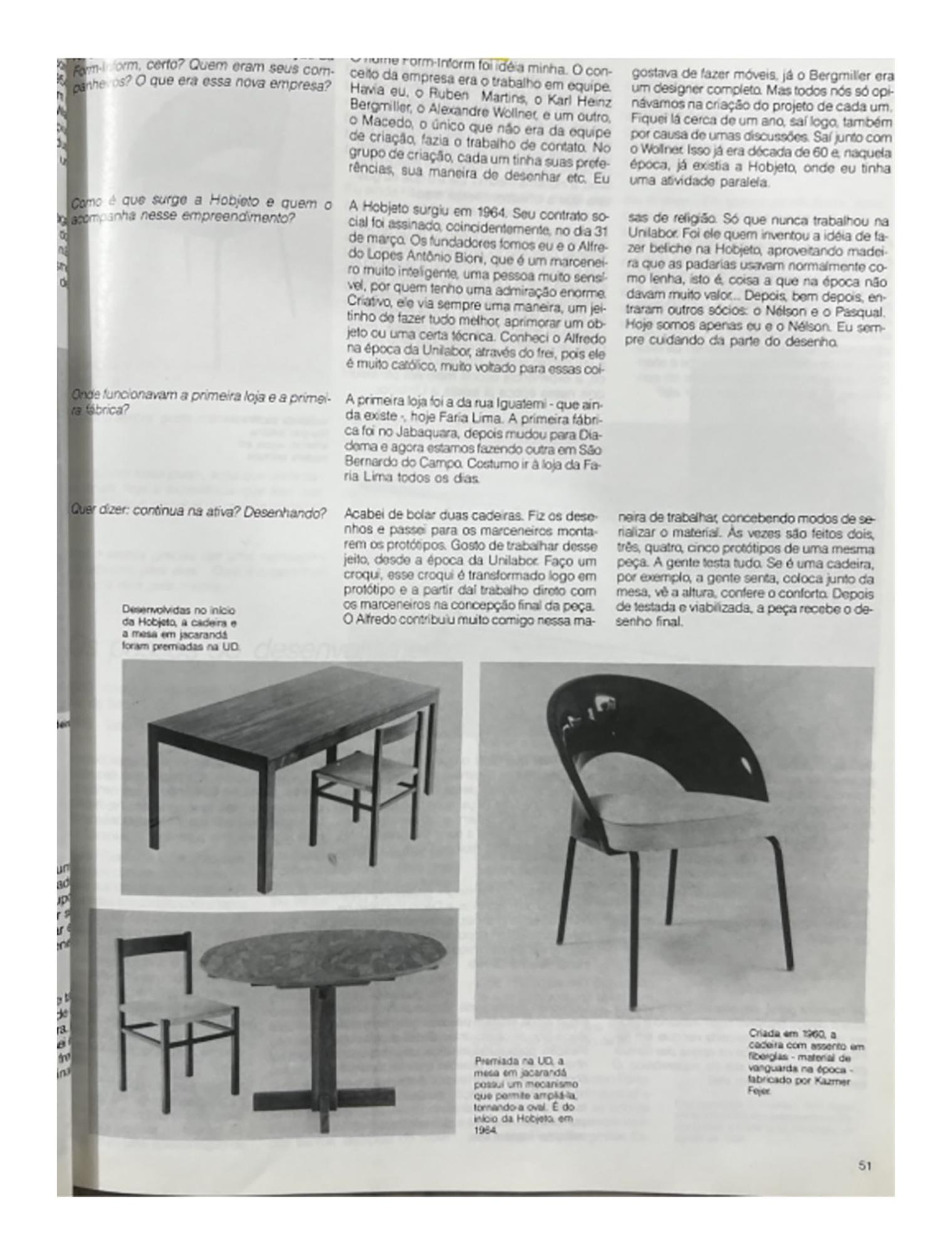 Mid-Century Modern Desk with Armchair by Geraldo de Barros for Unilabor, Brazil For Sale 6