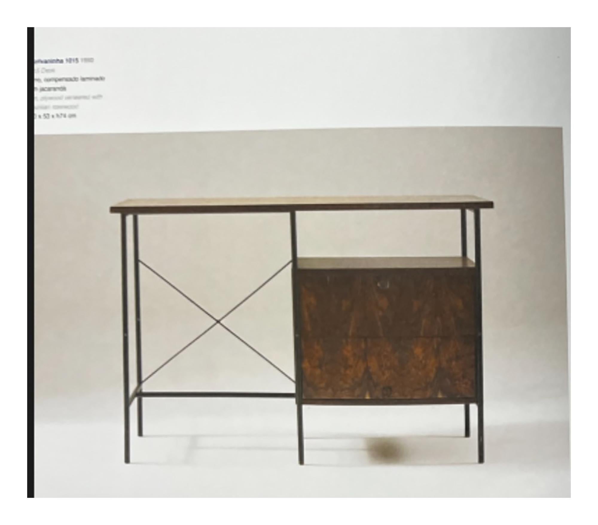Mid-Century Modern Desk with Armchair by Geraldo de Barros for Unilabor, Brazil For Sale 9