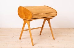 Bureau moderne du milieu du siècle avec plateau roulant, Pologne, années 1950, entièrement restauré