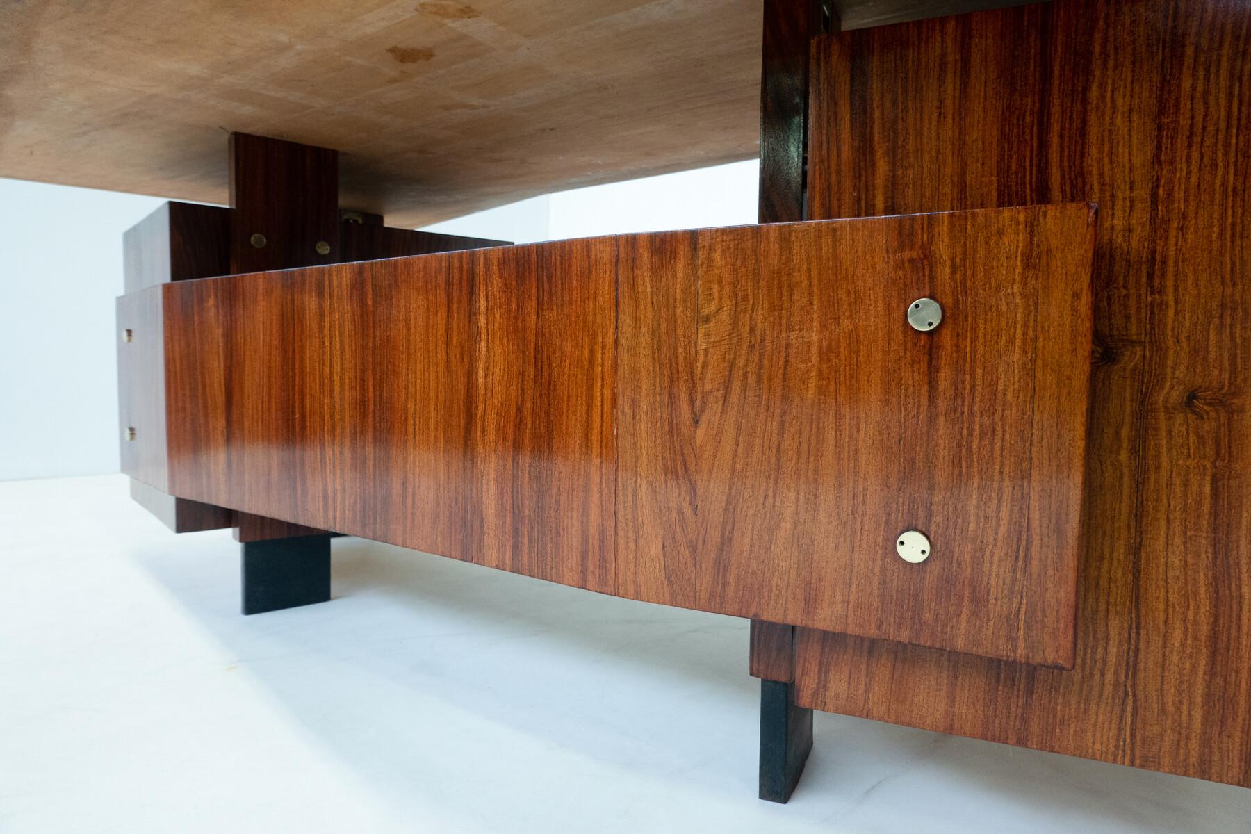 Mid-Century Modern Desk, Wood, Italy, 1960s In Good Condition For Sale In Brussels, BE