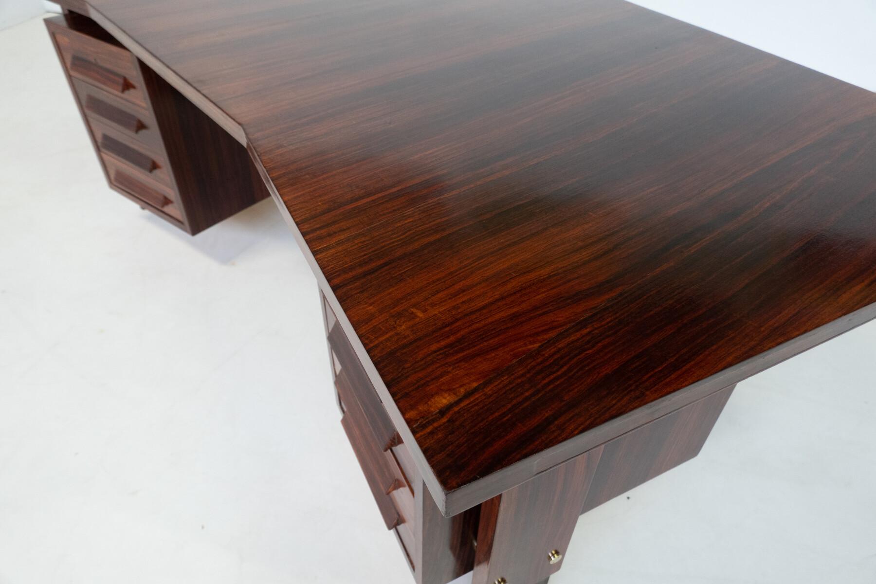 Moderner Schreibtisch aus der Jahrhundertmitte, Holz, Italien, 1960er Jahre im Angebot 5