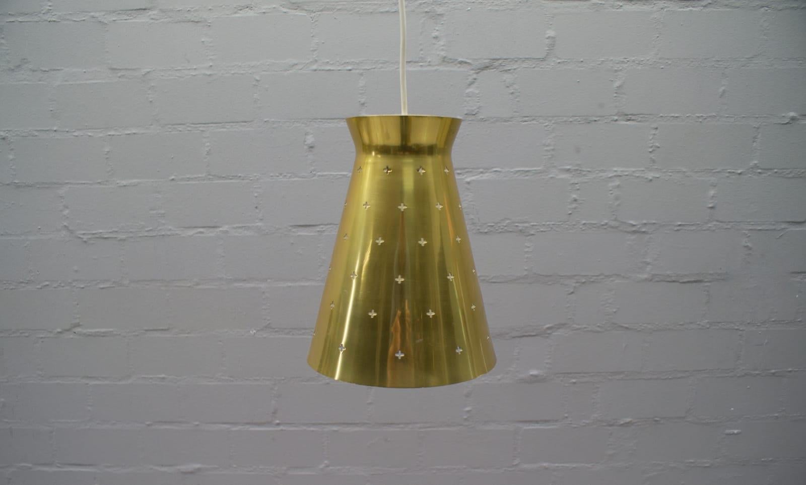 Anodized Mid-Century Modern Diabolo Pendant Lamp by Hillebrand, 1950s, Germany For Sale