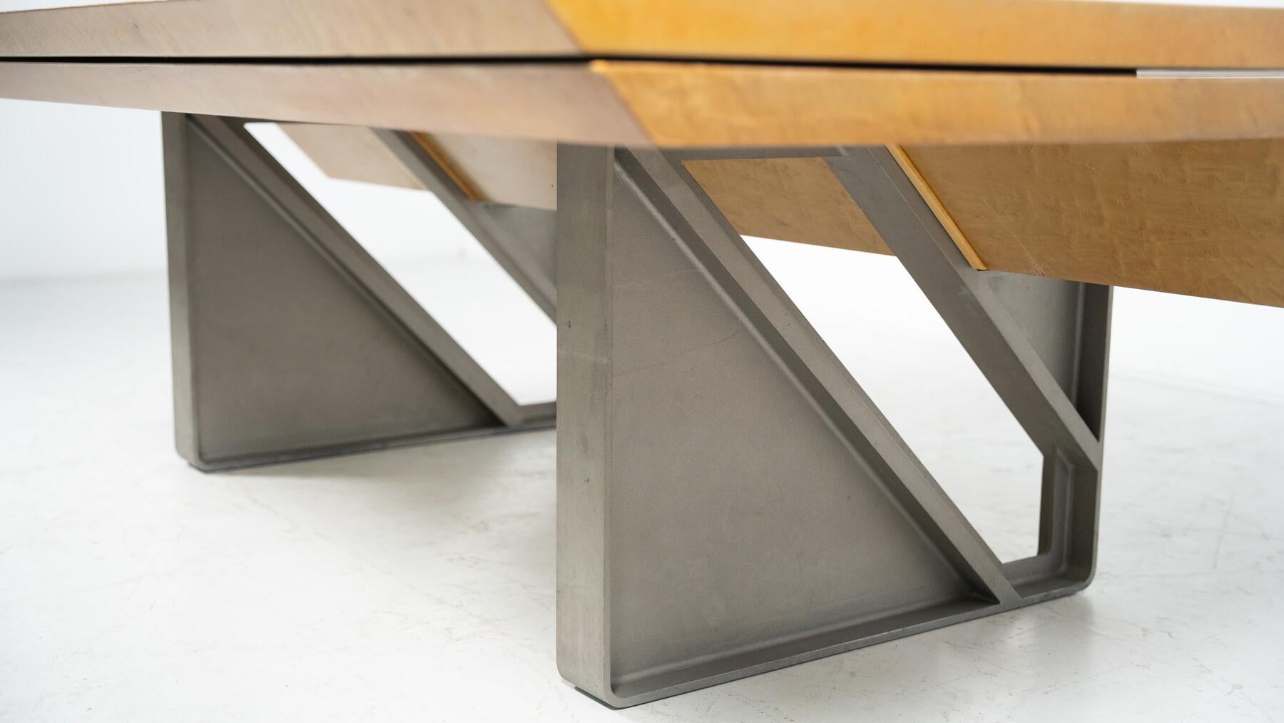 Moderner Diagonal-Schreibtisch aus der Mitte des Jahrhunderts von Giovanni Offredi für Saporiti im Angebot 7