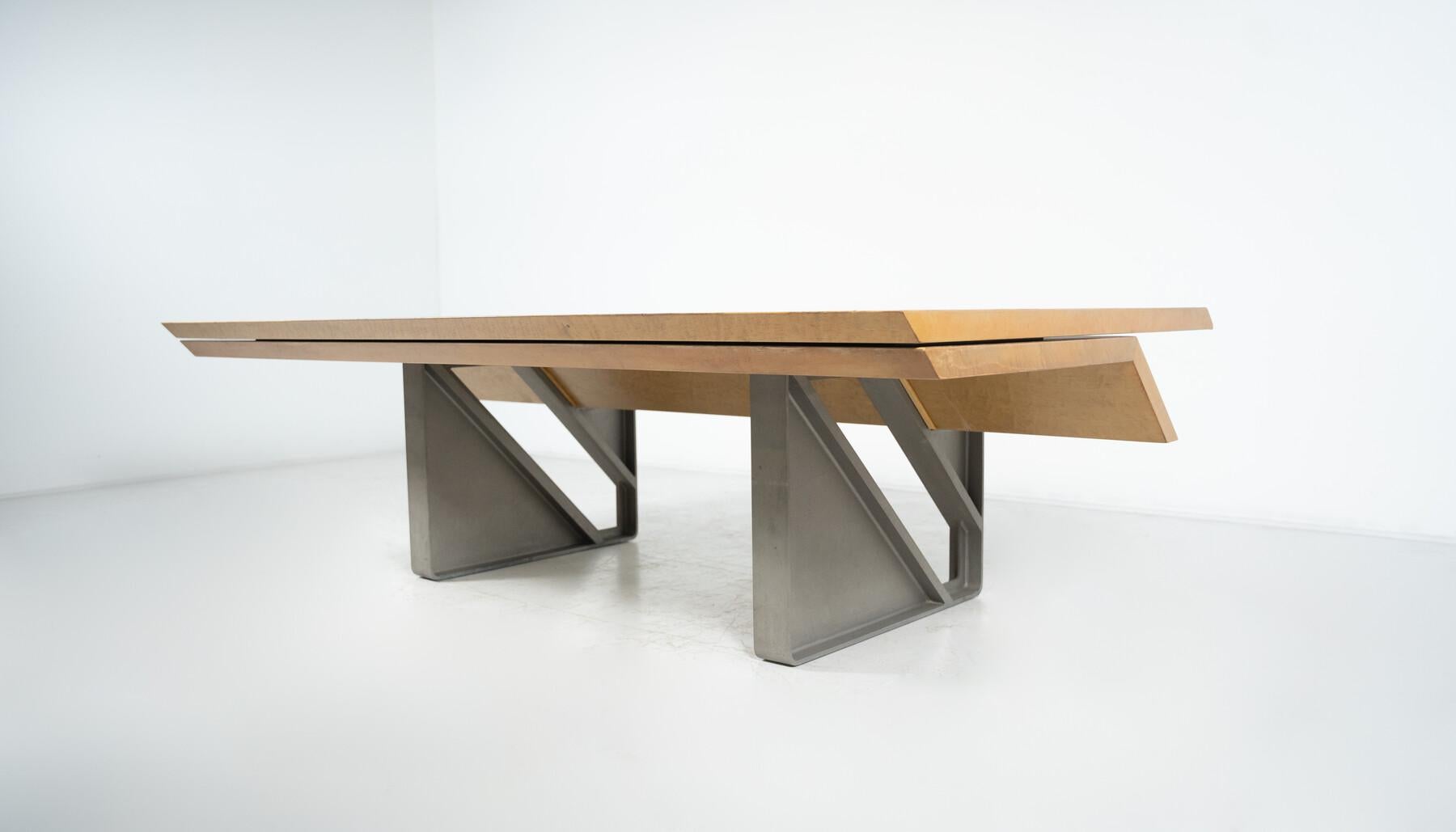 Moderner Diagonal-Schreibtisch aus der Mitte des Jahrhunderts von Giovanni Offredi für Saporiti im Angebot 9