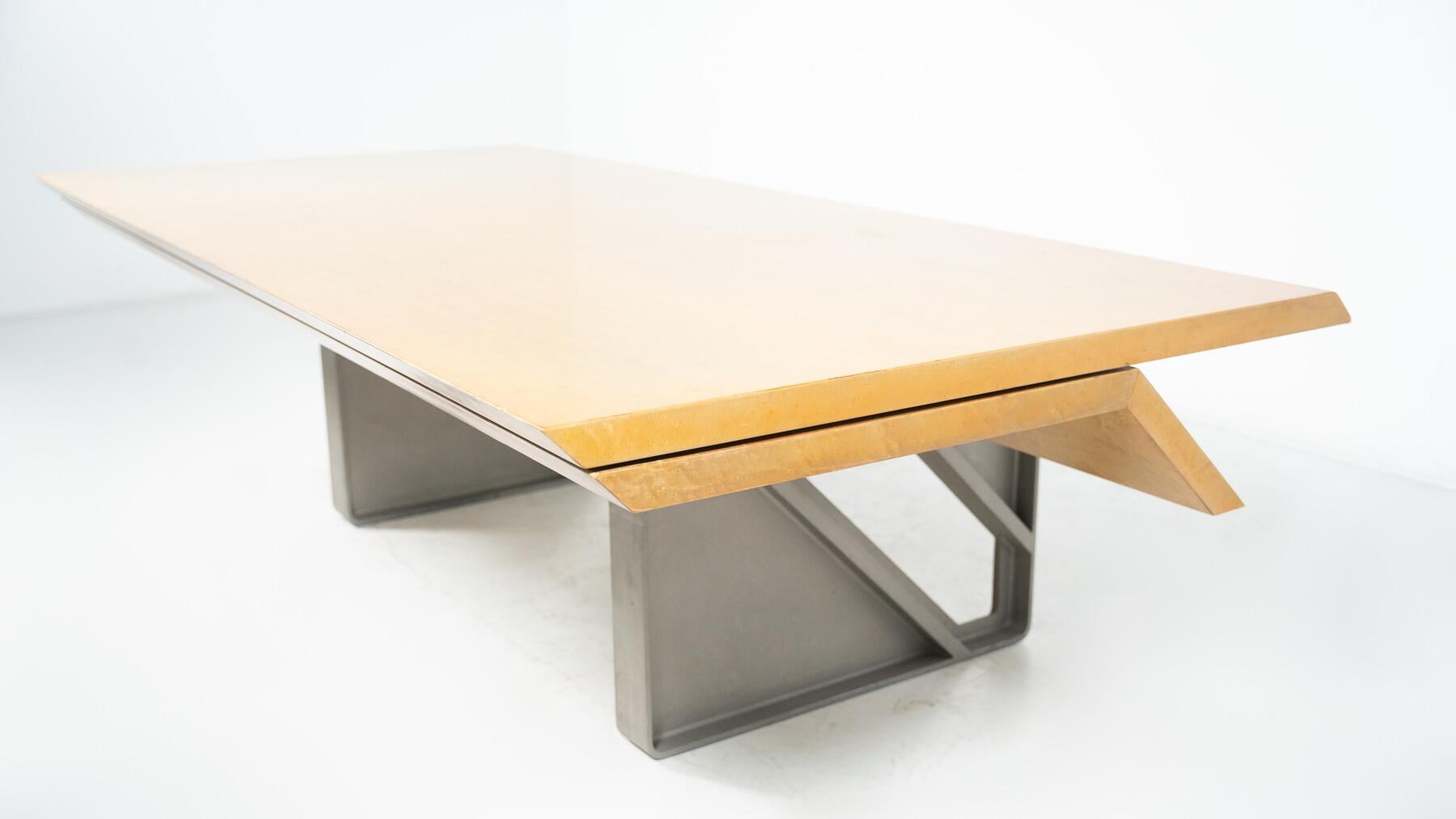 Moderner Diagonal-Schreibtisch aus der Mitte des Jahrhunderts von Giovanni Offredi für Saporiti im Zustand „Gut“ im Angebot in Brussels, BE