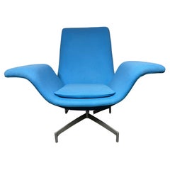 Moderner Mid-Century Modern Dialogue HBF geflügelter drehbarer Loungesessel