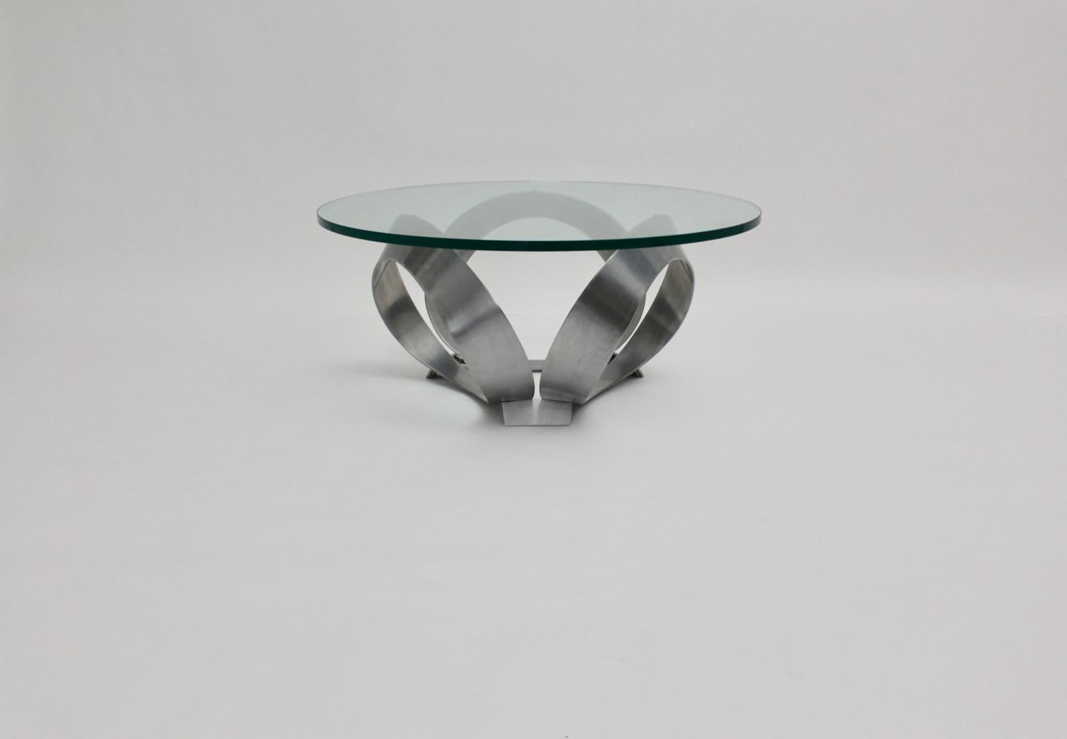 Aluminum Mid-Century Modern Ring Coffee Table by Knut Hesterberg 1960s Germany For Sale