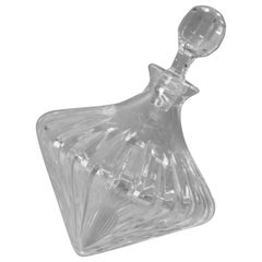 Mid-Century Modern Diamond Crystal Spirits Decanter, 20th Century