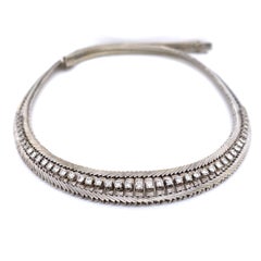 Mid-Century Modern Diamond Gold Necklace Estate Fine Jewelry