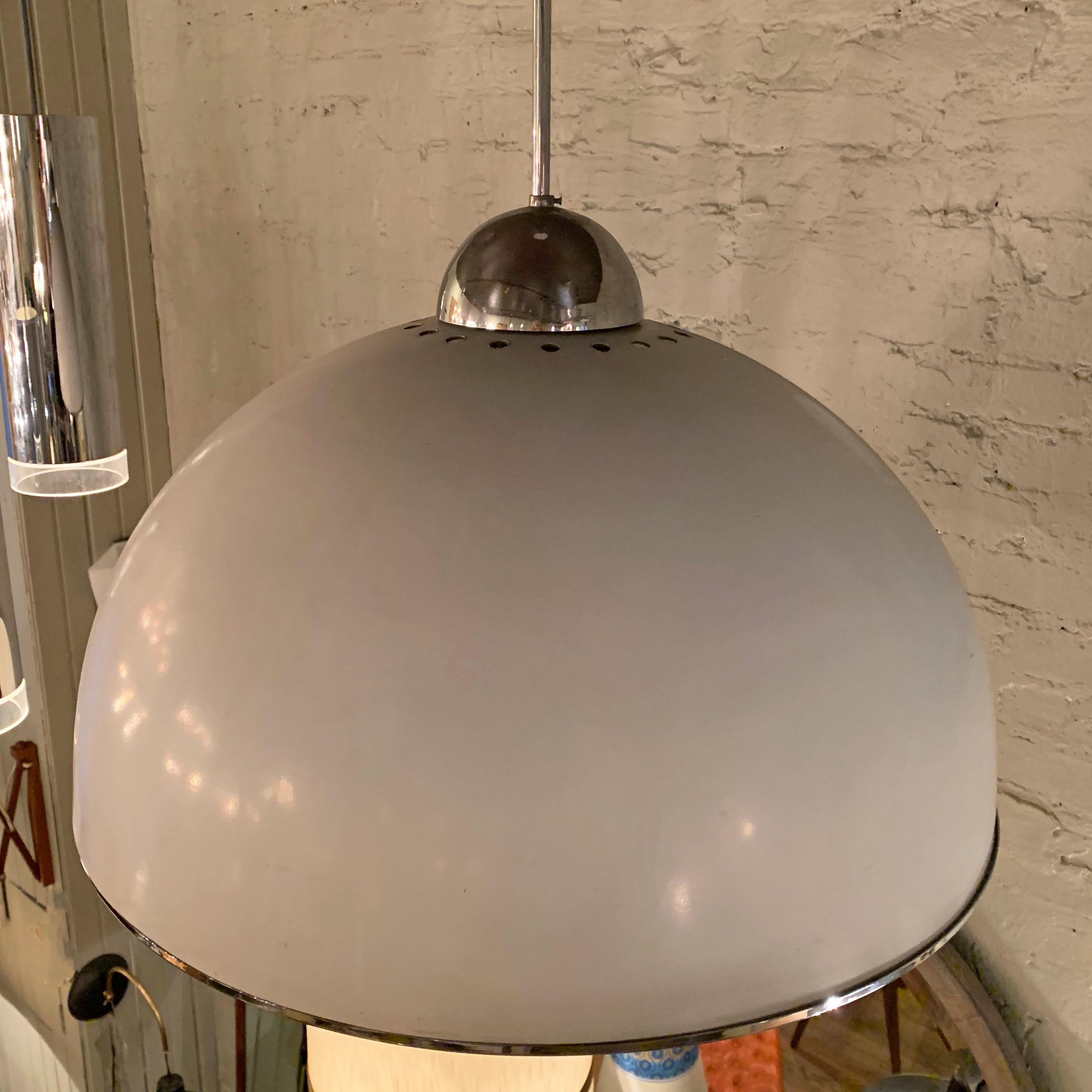 Aluminum Mid-Century Modern Diffused Dome Pendant Light