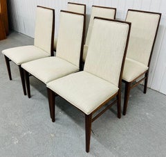 Mid-Century Modern Dillingham Walnut Dining Chairs - Set of 6