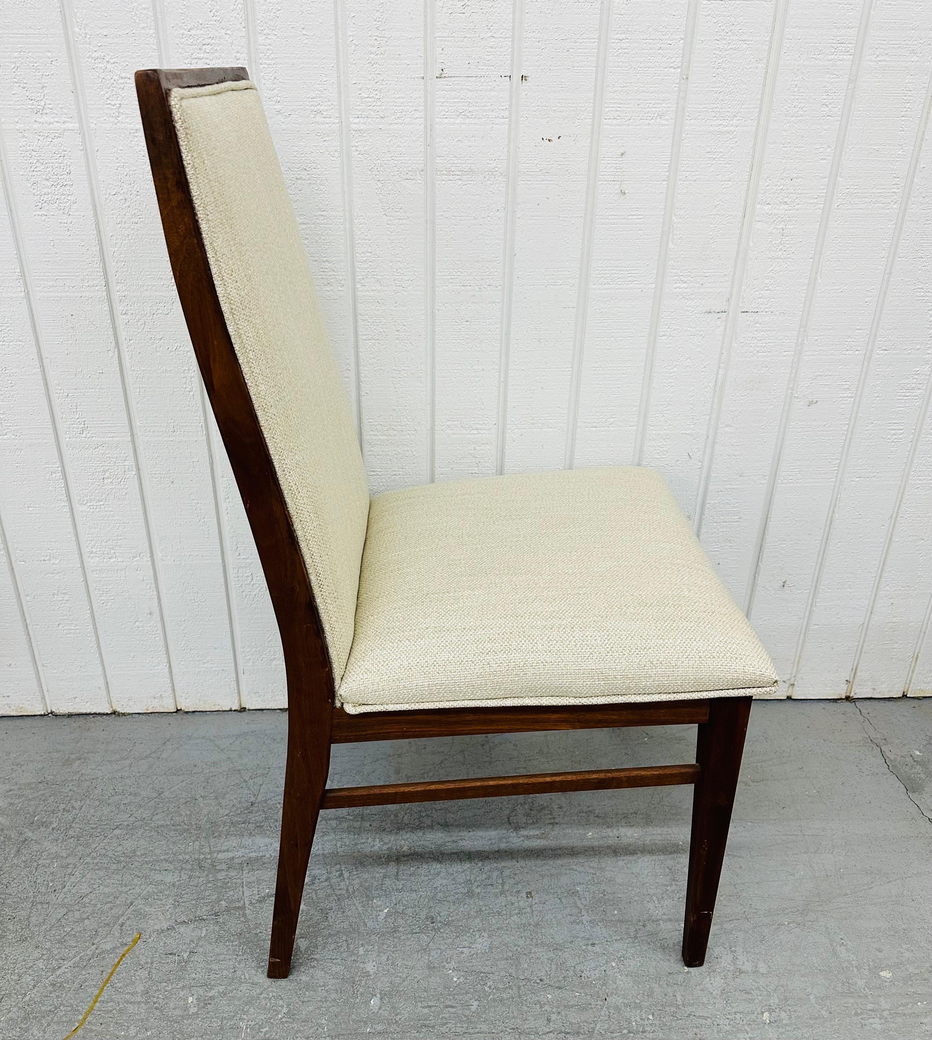 Upholstery Mid-Century Modern Dillingham Walnut Dining Chairs - Set of 6