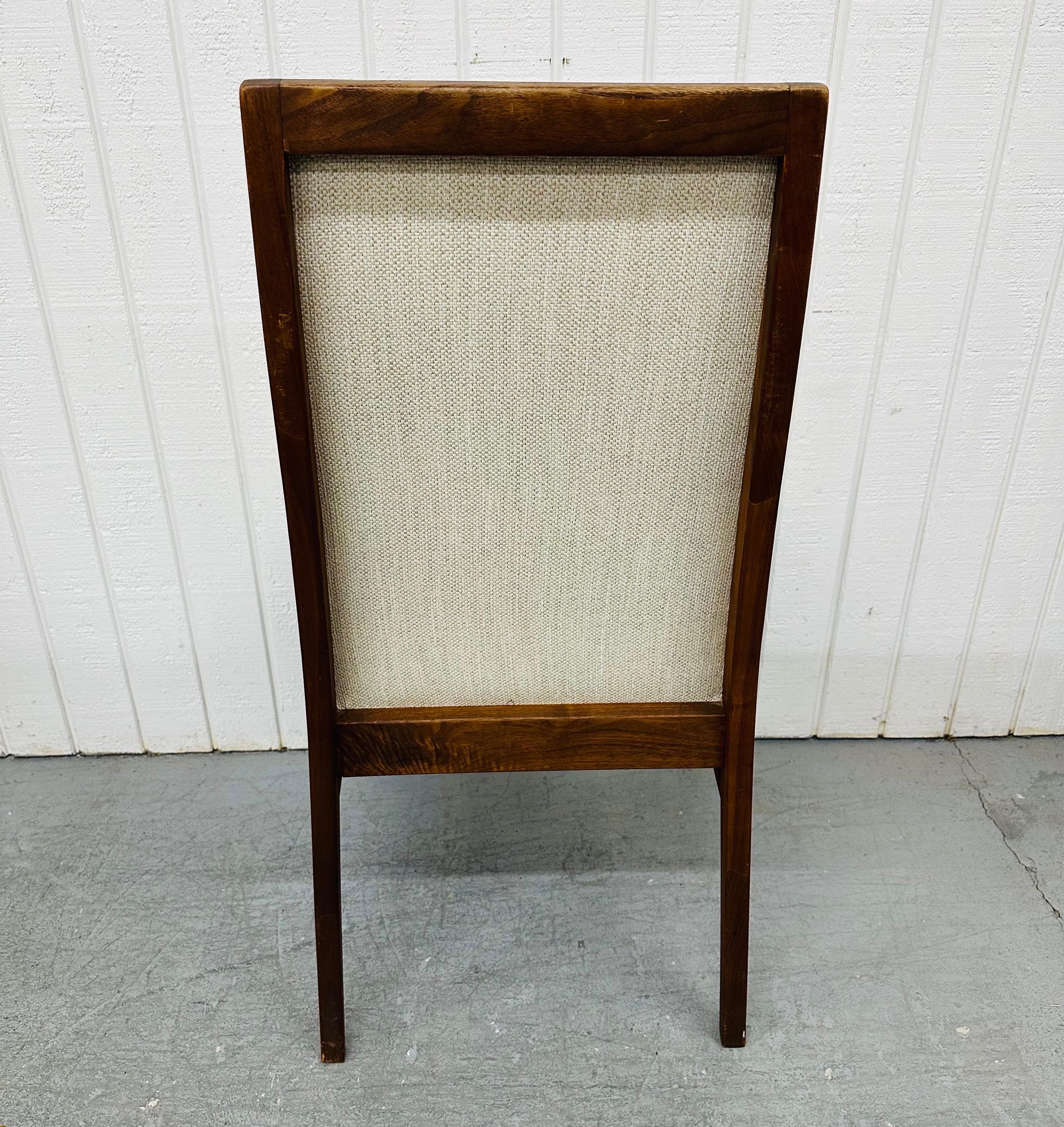 Mid-Century Modern Dillingham Walnut Dining Chairs - Set of 6 1