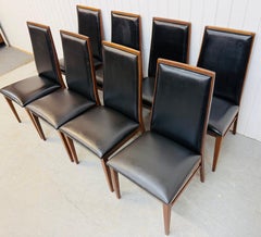 Mid-Century Modern Dillingham Walnut Dining Chairs - Set of 8