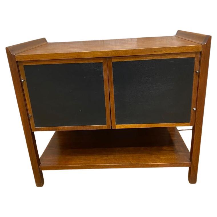 Mid-Century Modern Dillingham Walnut Record Cabinet /Side End Table For Sale