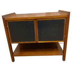 Retro Mid-Century Modern Dillingham Walnut Record Cabinet /Side End Table