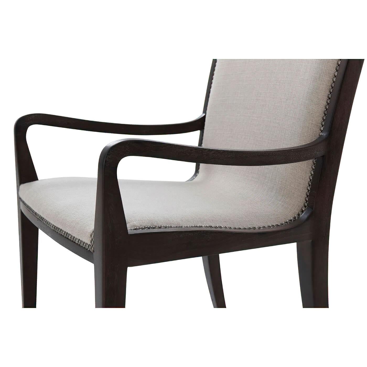 Wood Mid-Century Modern Dining Armchair For Sale