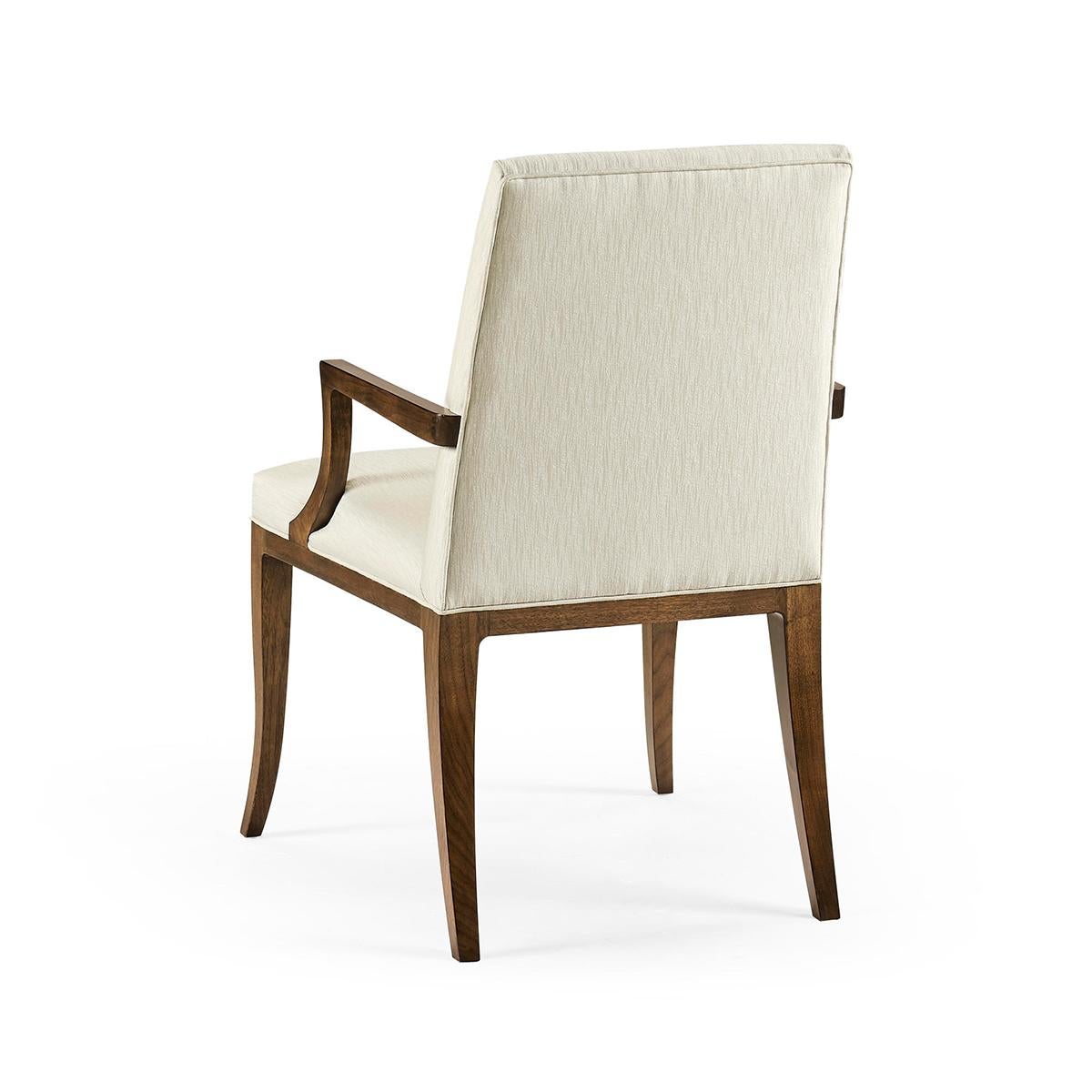 Wood Mid Century Modern Dining Armchair For Sale