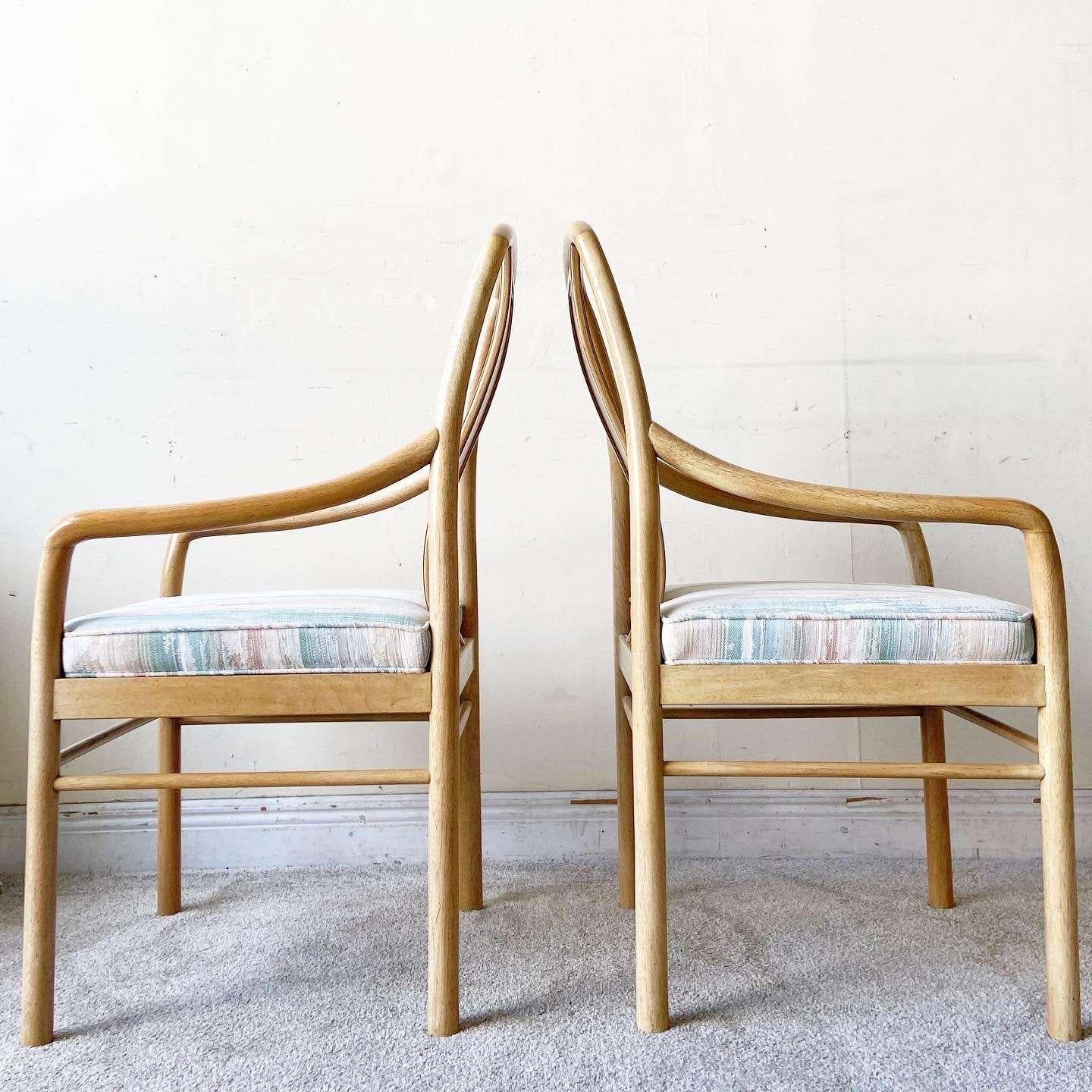 Mid Century Modern Dining Armchairs by Drexel Heritage In Good Condition For Sale In Delray Beach, FL