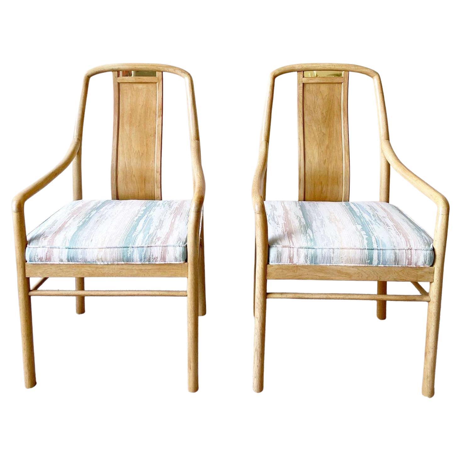 Mid Century Modern Dining Armchairs by Drexel Heritage For Sale