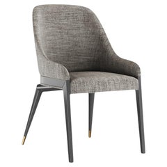 Silla de comedor moderna de mediados de siglo en laca brillante/mate con acabados personalizados