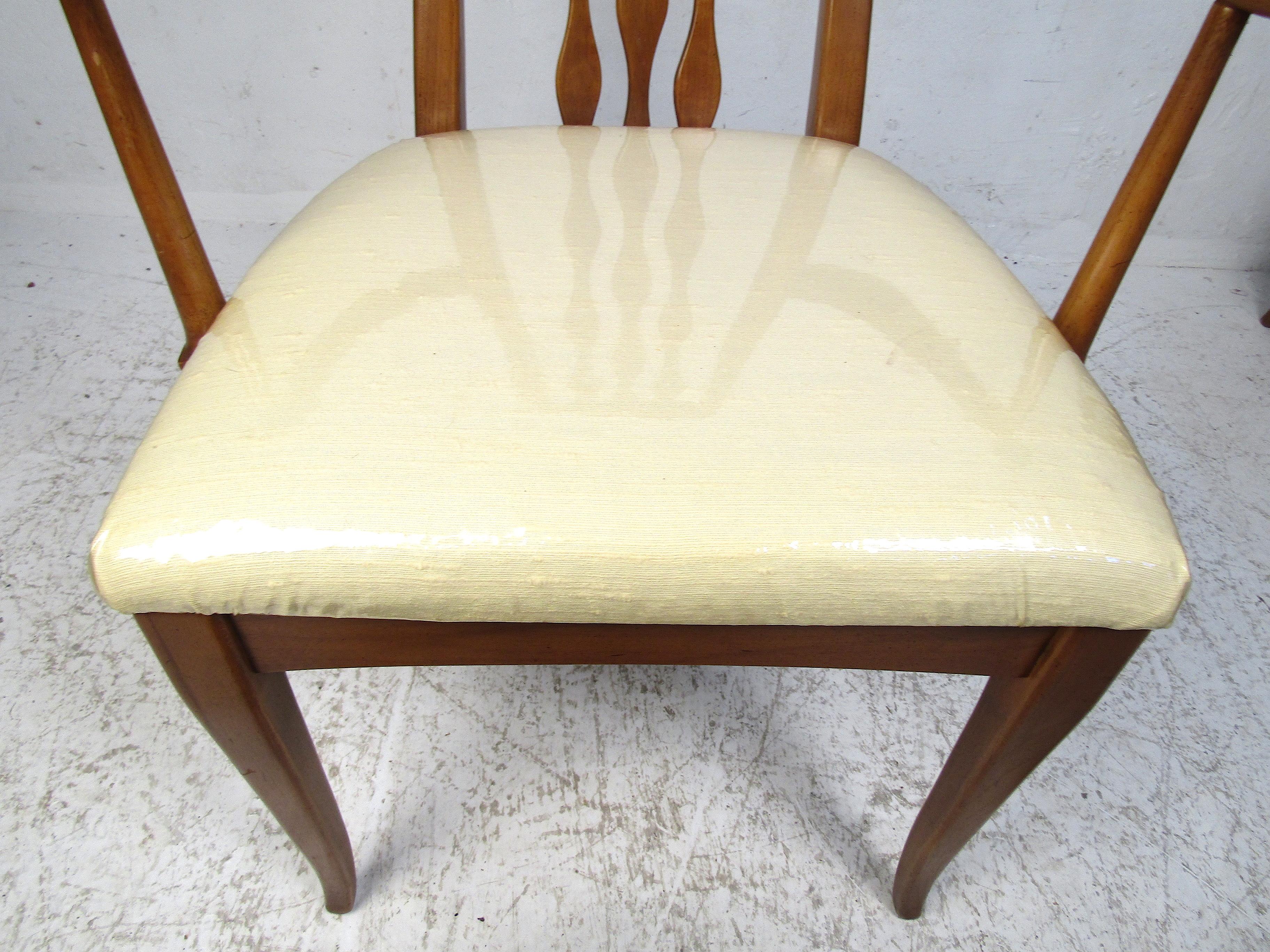 Mid-Century Modern Dining Chairs by American of Martinsville, Set of 6 For Sale 2