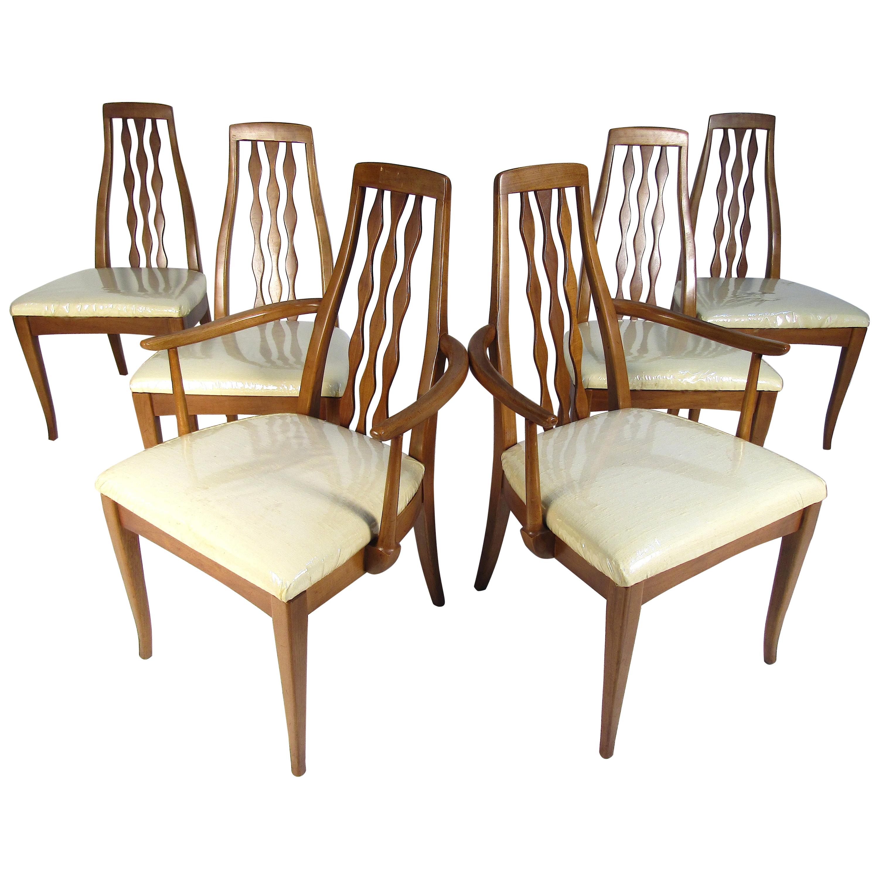 Mid-Century Modern Dining Chairs by American of Martinsville, Set of 6
